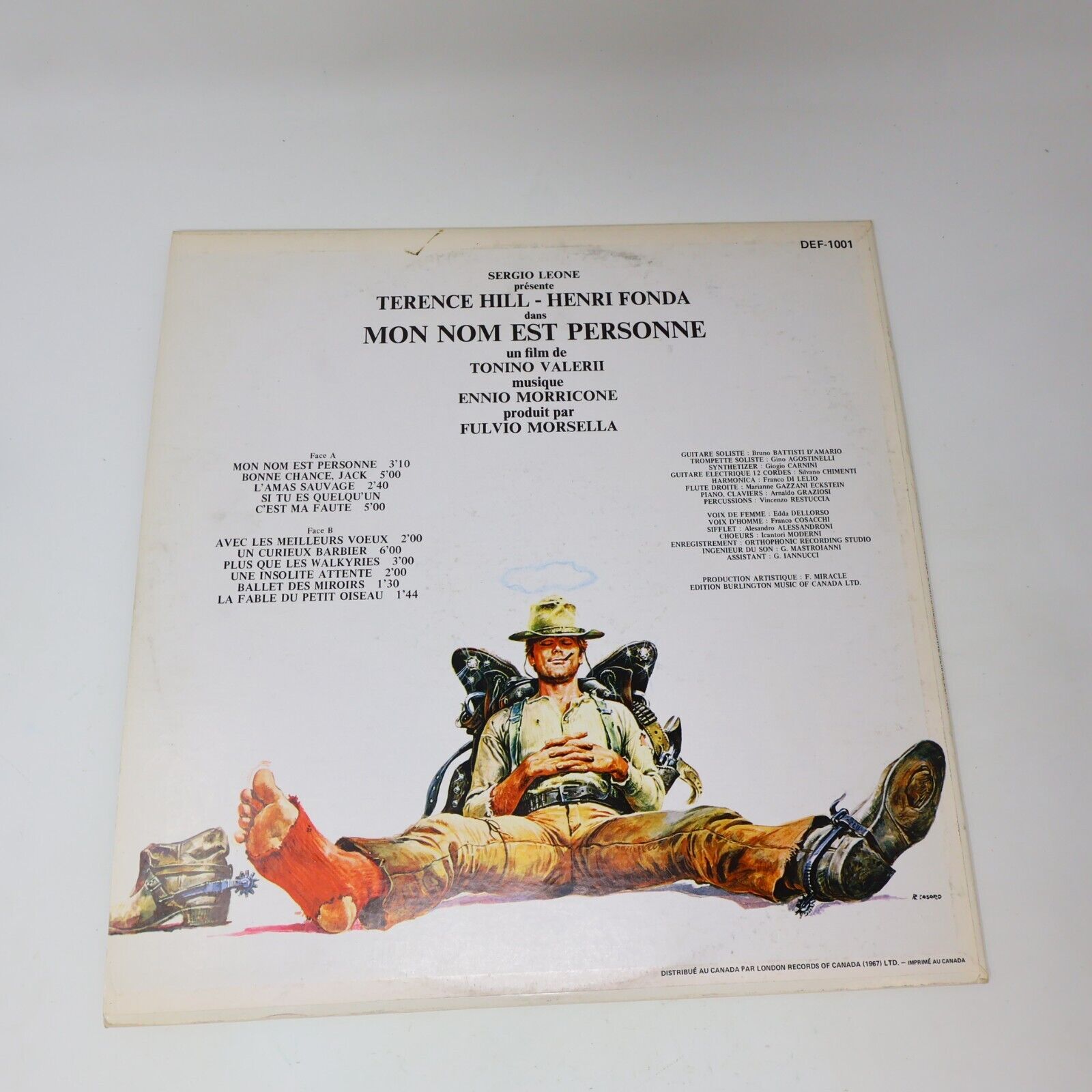Ennio Morricone Mon Nom est Personne Musique Film LP 1967 DEF-1001 Terence Hill