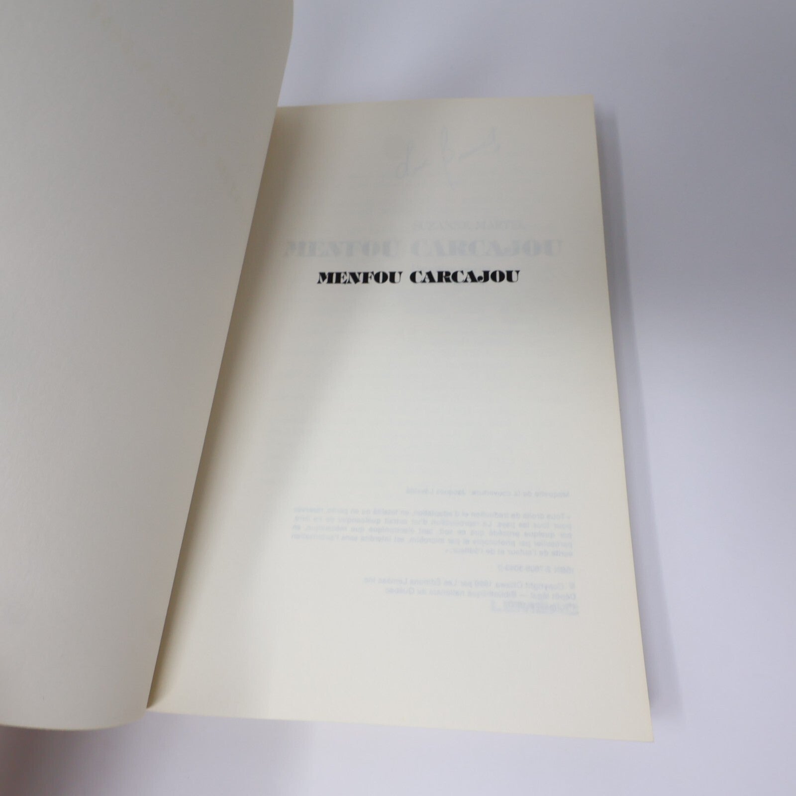 Menfou Carcajou #1-2 Lot 2 Livres Suzanne Martel Ville-Marie/La Baie du Nord 80s
