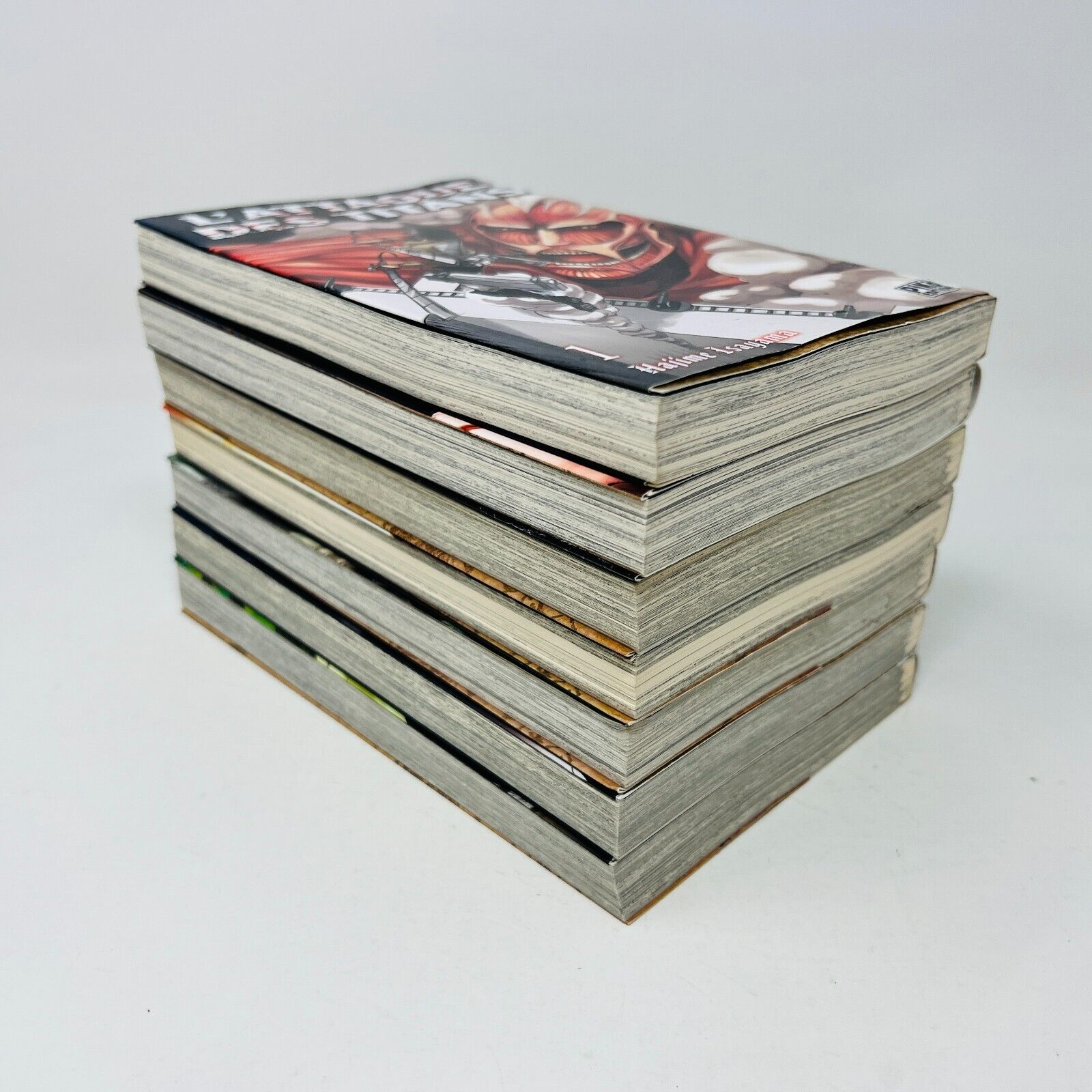 Lot de 7 Mangas L'Attaque des Titans 1 à 7 de Hajime Isayama en Français Pika