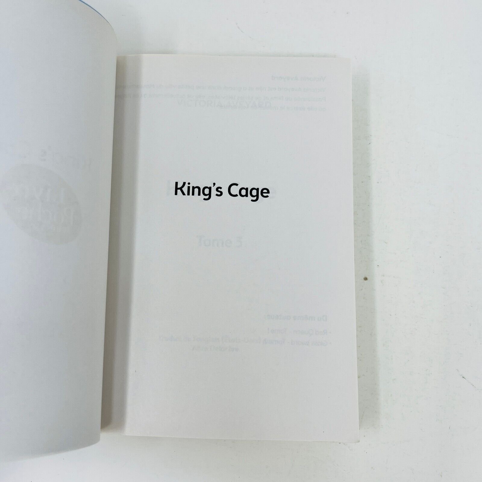 King's Cage/War Storm en Français/French de Victoria Aveyard Lot Red Queen #3-4