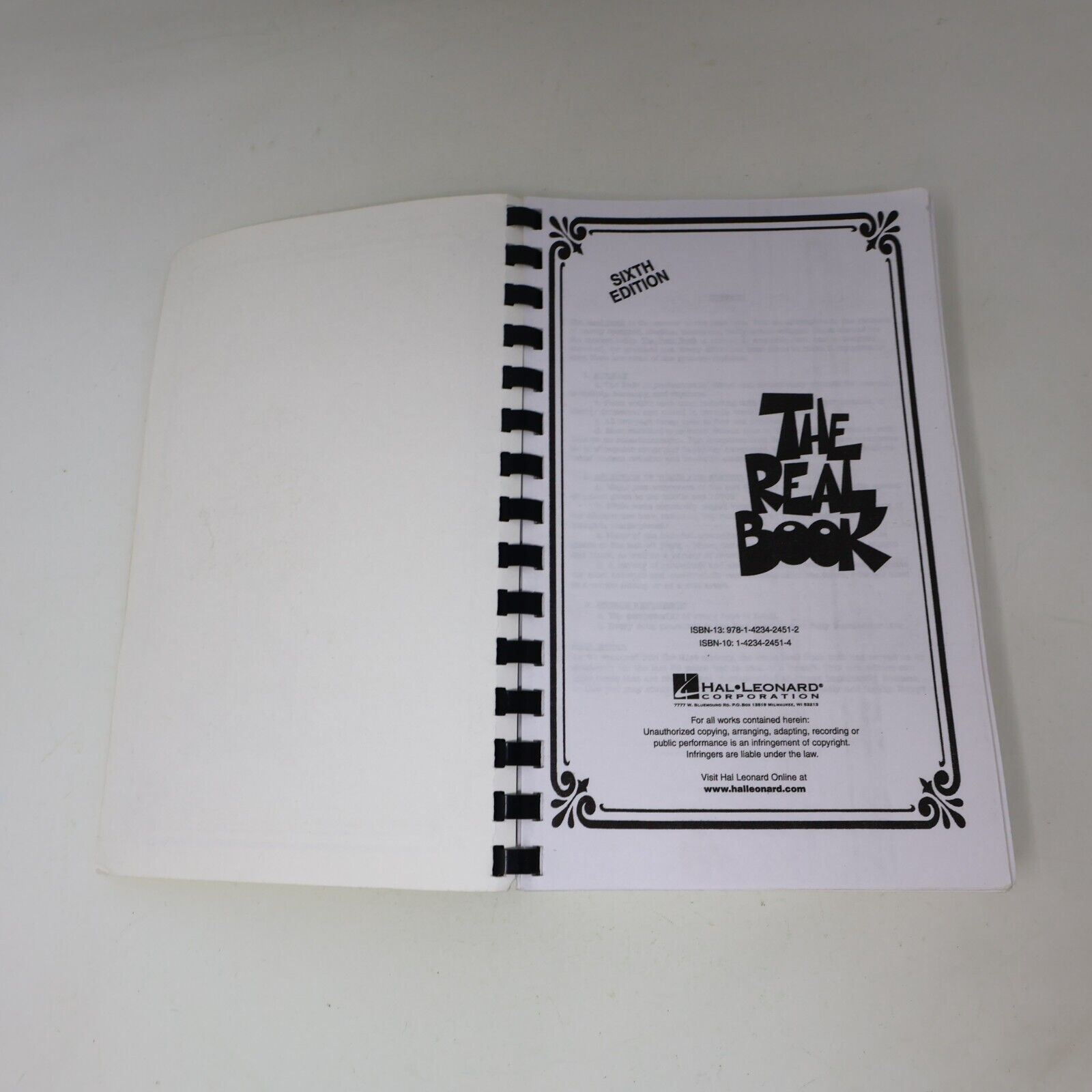 2007 The Real Book #1 Sixth Edition by Hal Leonard Corp Music Songbook Jazz PB