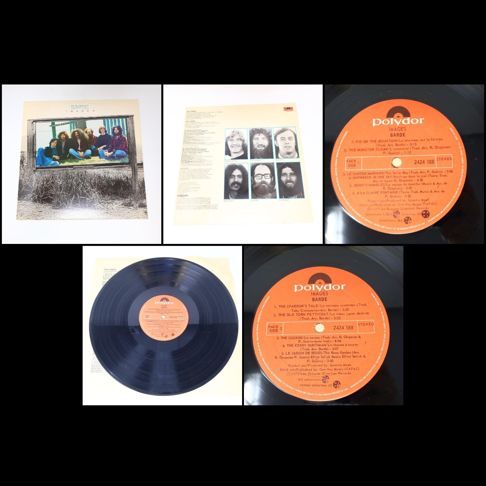 Rock/Pop/Folk/Funk Québécois 70s Lot 8 Disques Toubabou/Julien/Barde/Connivence