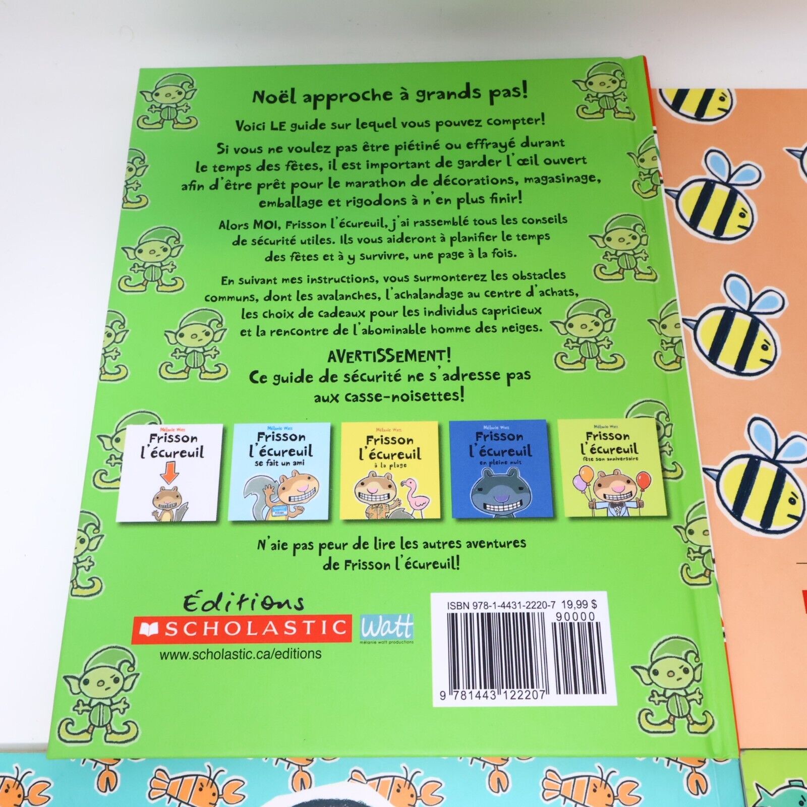 Frissons l'Écureuil Lot 4 Livres Jeunes Enfants Mélanie Watt Scholastic French