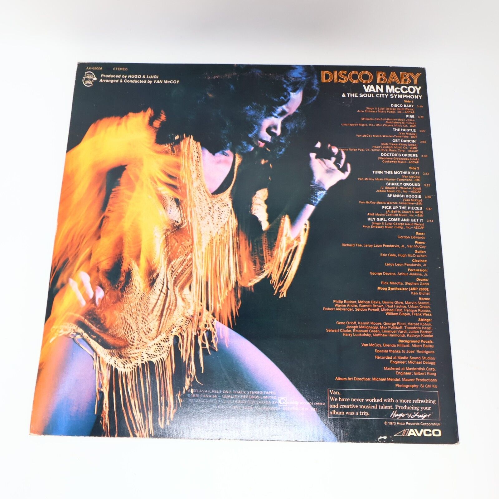 Van McCoy & The Soul City Symphony Disco Baby + Love is the Answer LP Record Lot