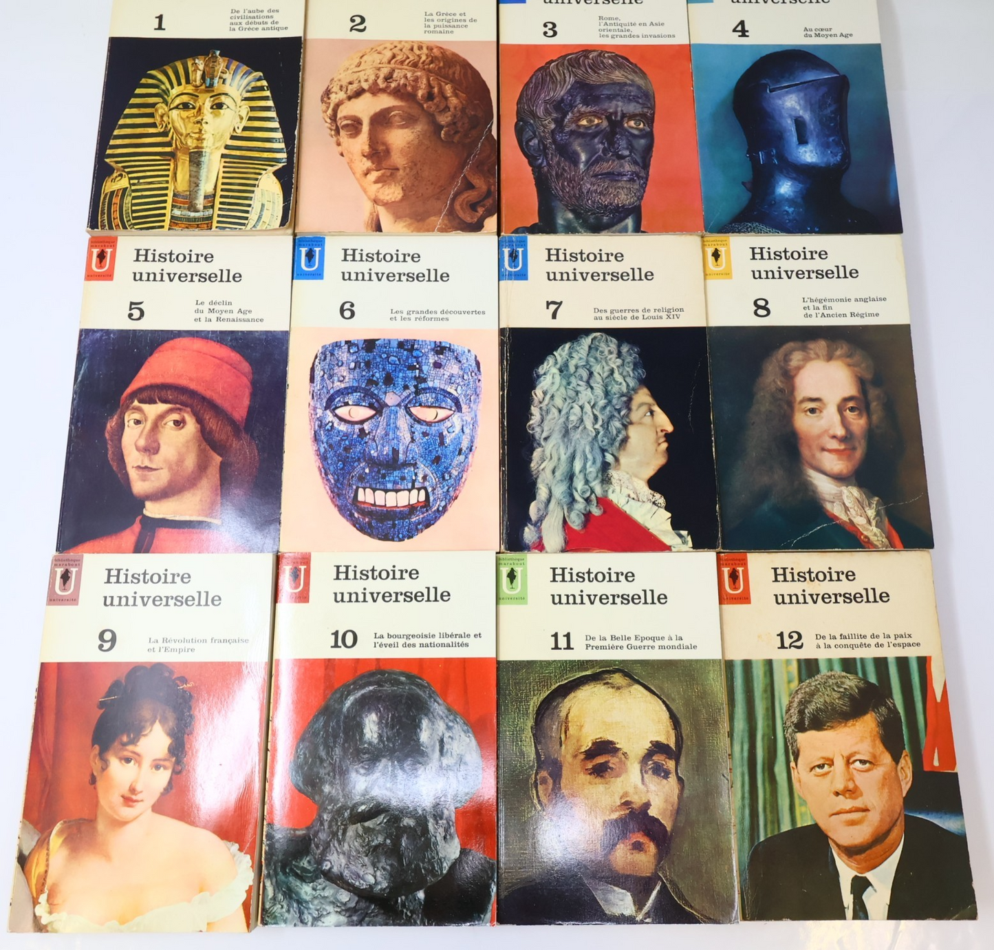 Histoire Universelle #1-12 Marabout Université Complète Lot Carl Grimberg PB 60s