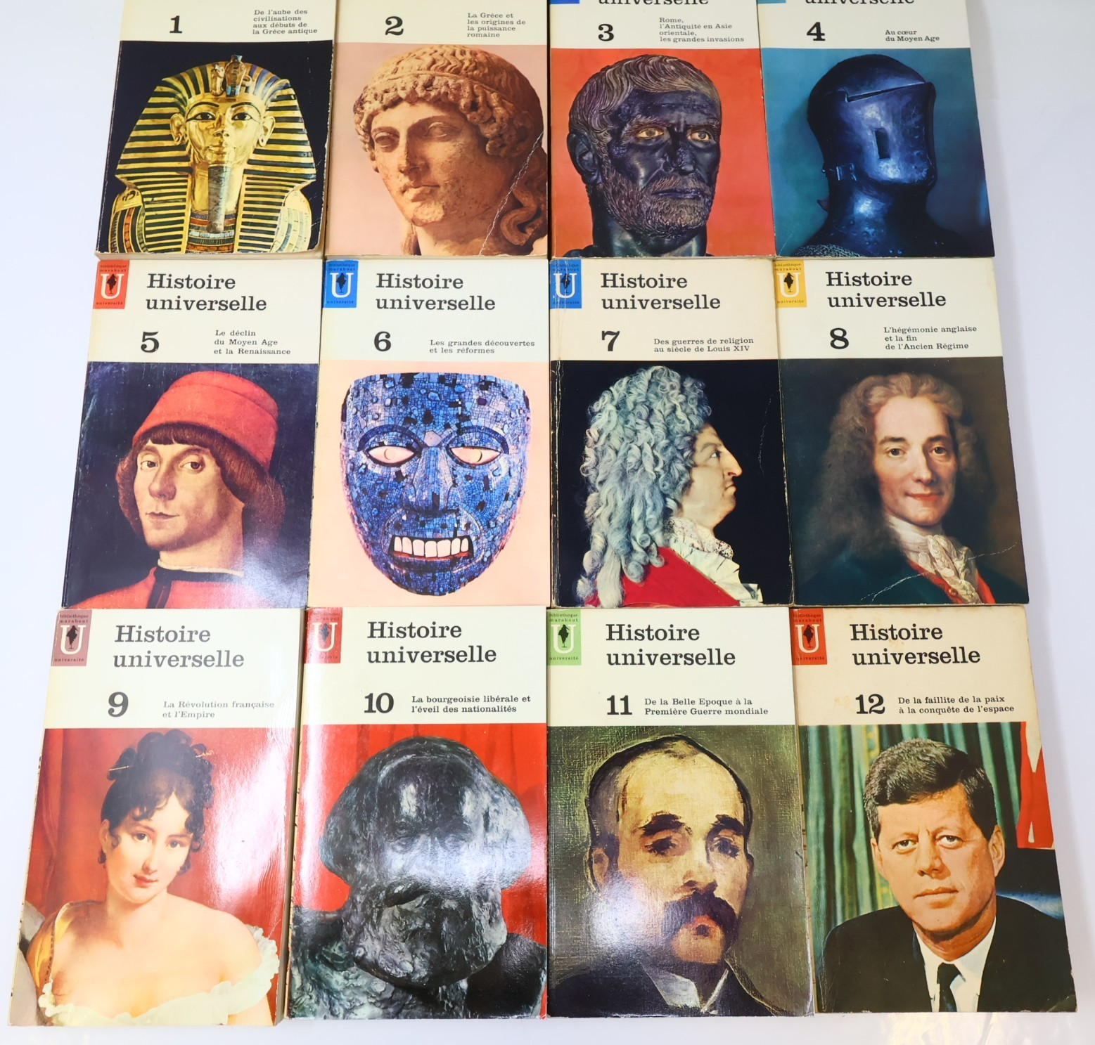 Histoire Universelle #1-12 Marabout Université Complète Lot Carl Grimberg PB 60s
