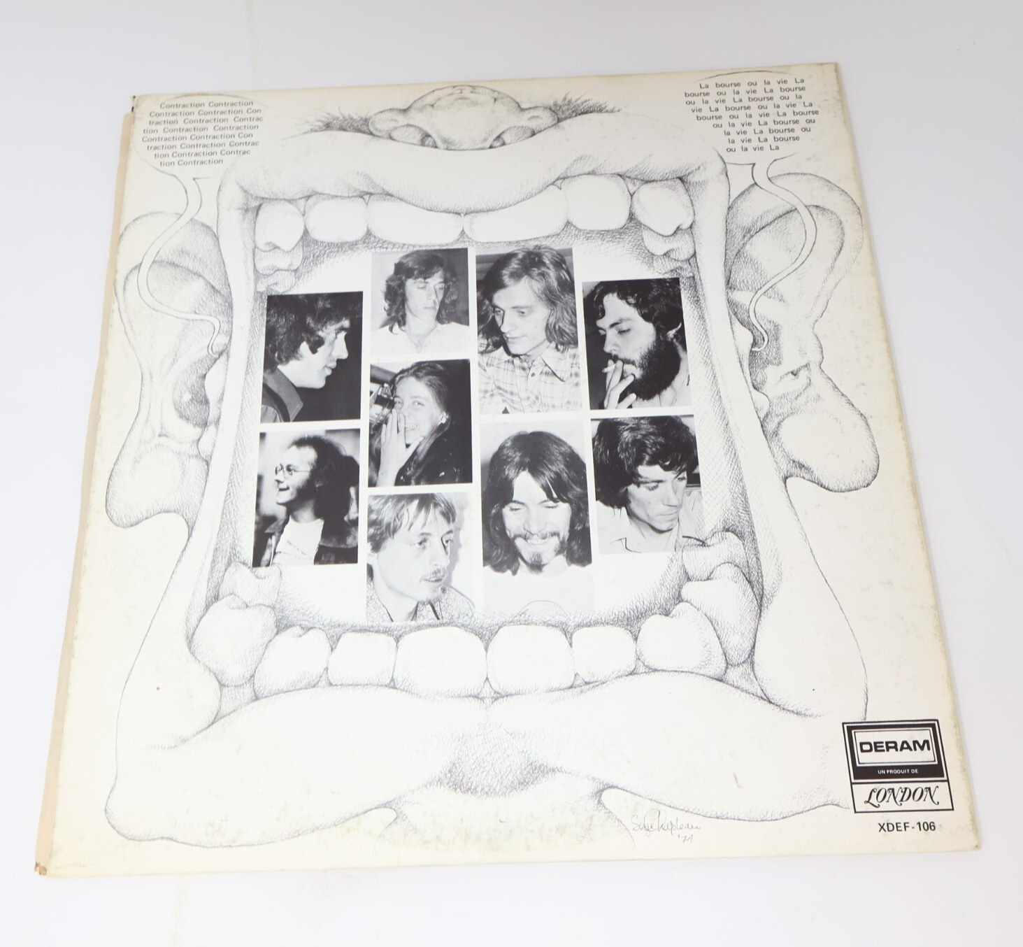 Contraction La Bourse Ou La Vie Disque LP 1974 Record Prog Rock Deram XDEF-106