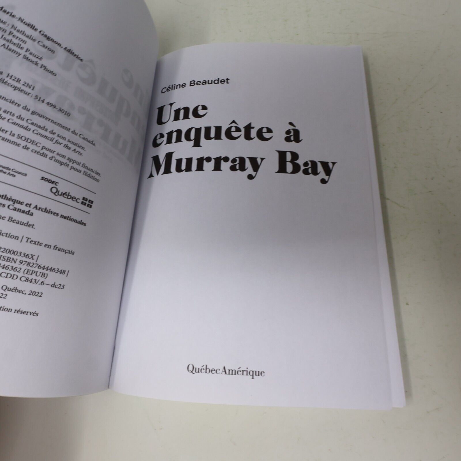 2022 Une Enquête à Murray Bay Céline Beaudet Roman Policier Québec Français PB