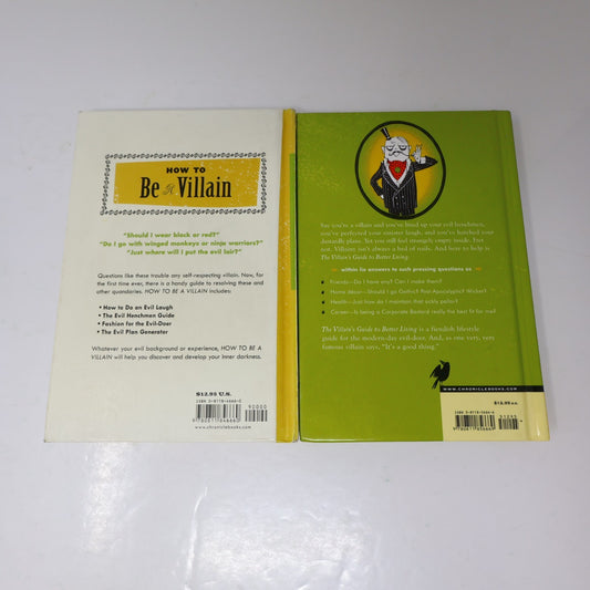 The Villain's Guide to Better Living/How to Be a Villain 2 Books Lot Zawacki HC