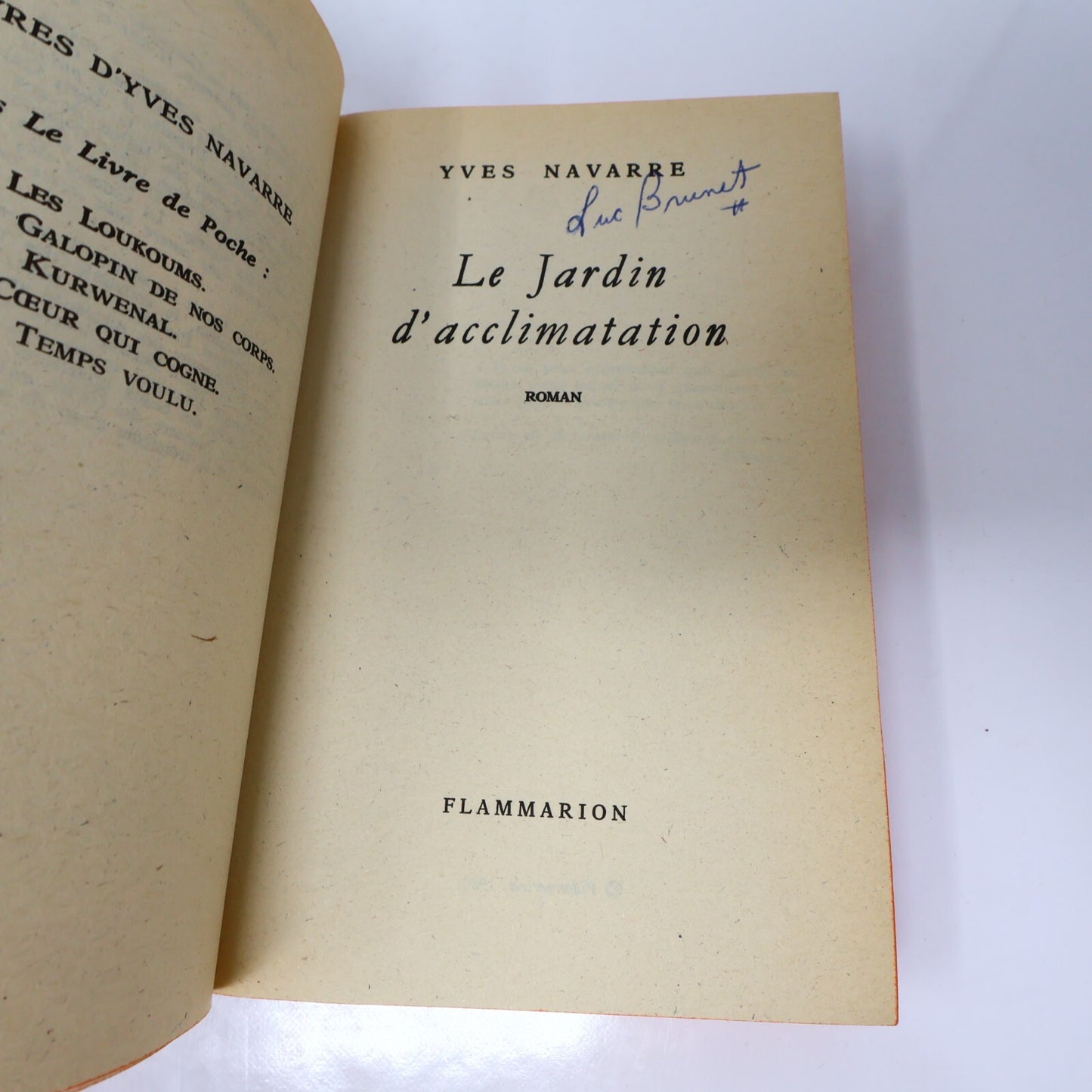 Yves Navarre Lot 2 Livres Poche Le Jardin d'Acclimatation/Loukoums Roman France