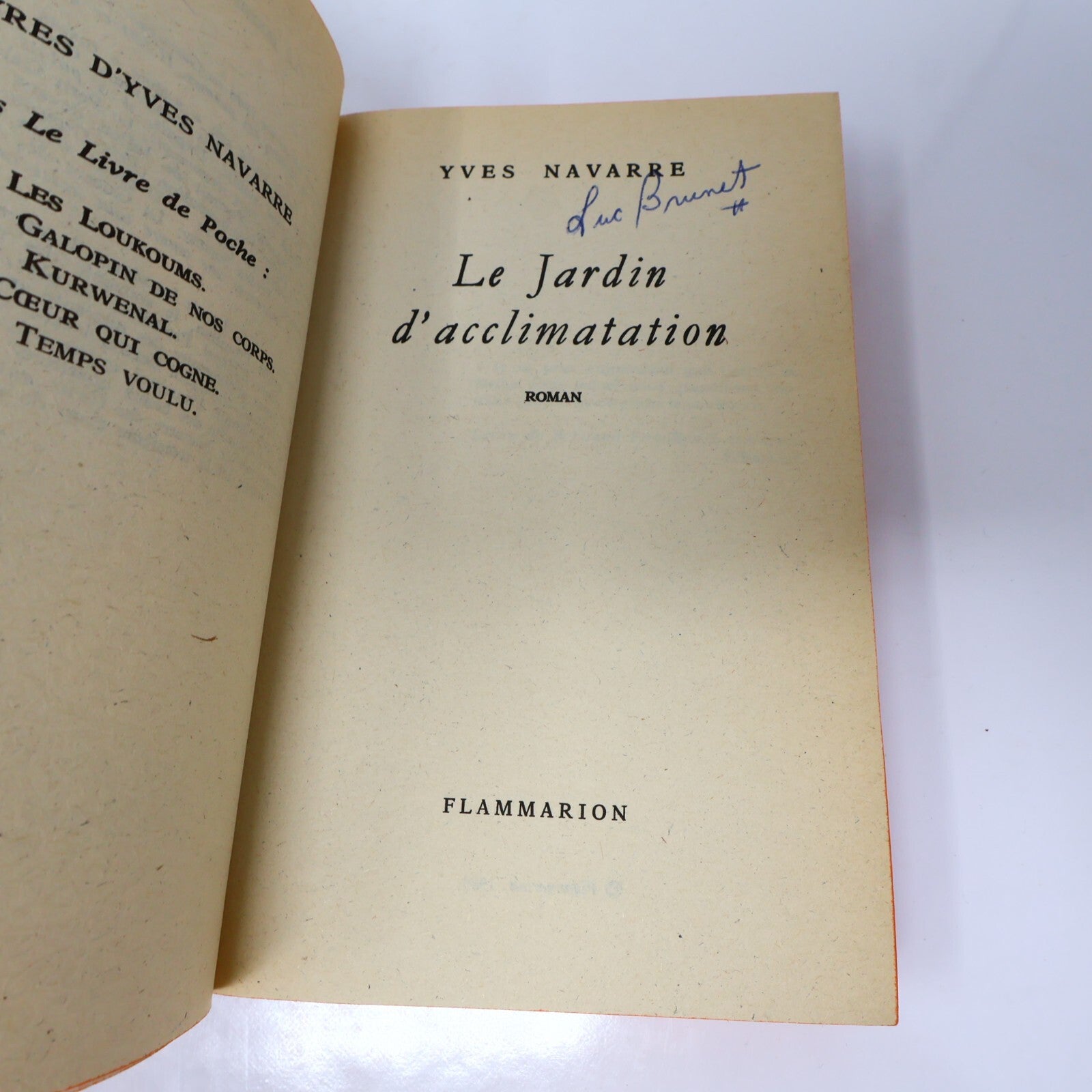 Yves Navarre Lot 2 Livres Poche Le Jardin d'Acclimatation/Loukoums Roman France