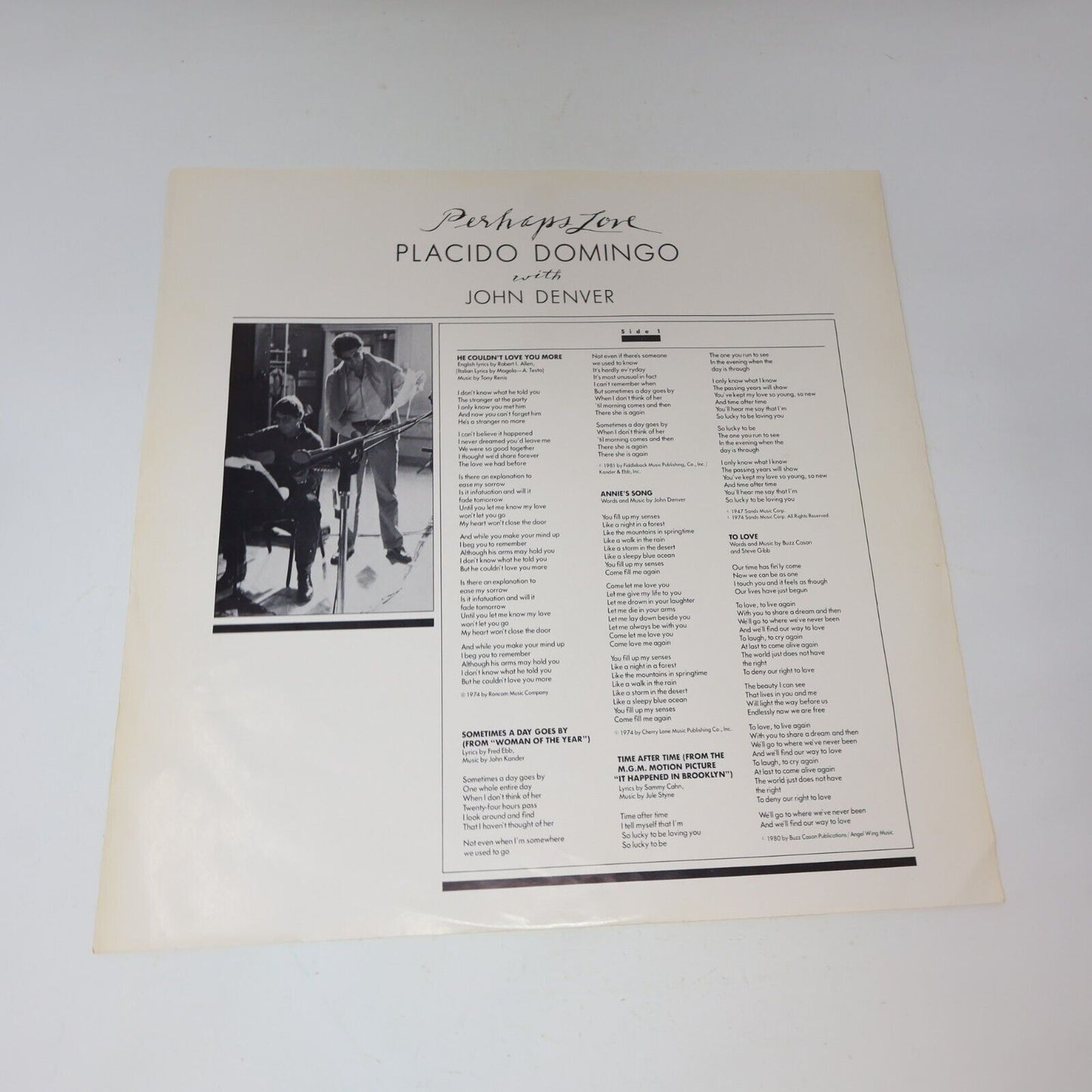 Placido Domingo Perhaps Love + My Life For A Song Lot of 2 LP Records 1980s