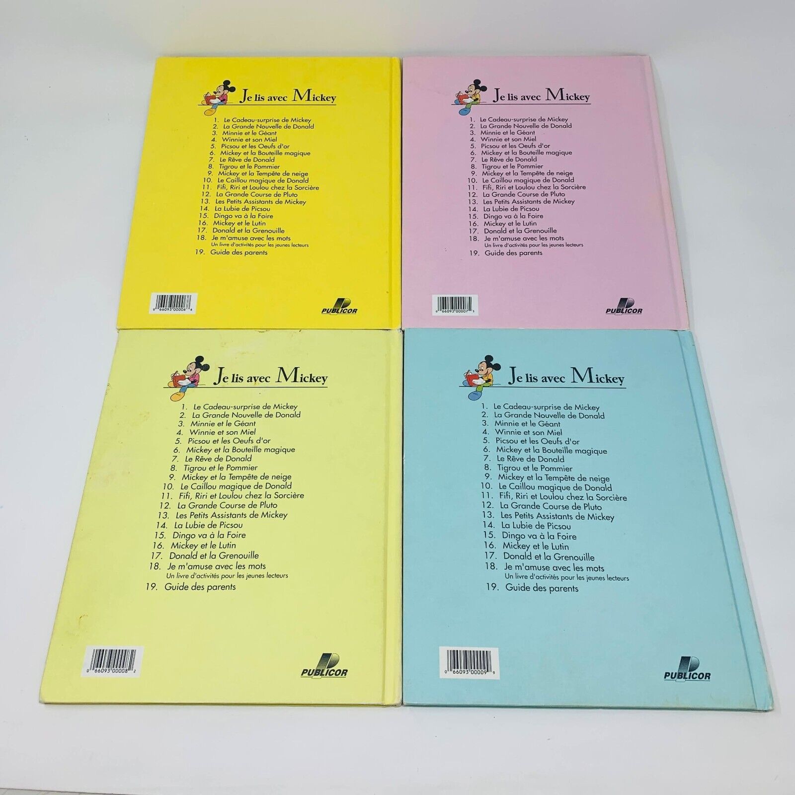 Je Lis avec Mickey Lot de 14 Livres Disney Enfants Français Children French 90s