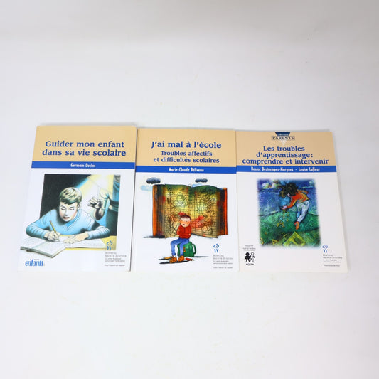 Lot 3 Livres Éducation Parentalité Troubles d'Apprentissage Sainte-Justine