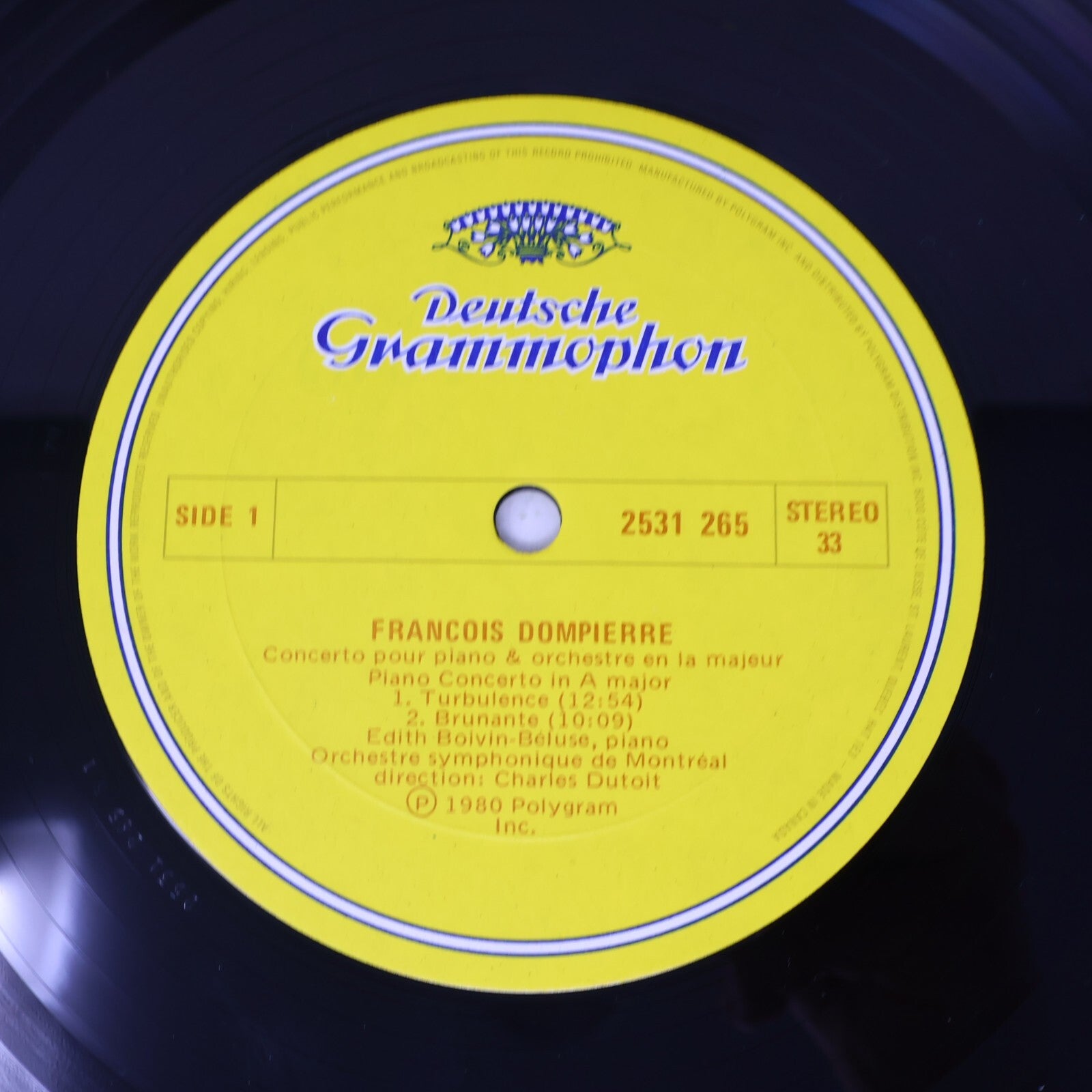 François Dompierre OSM Charles Dutoit Concerto Piano Orchestre Record 2531 265