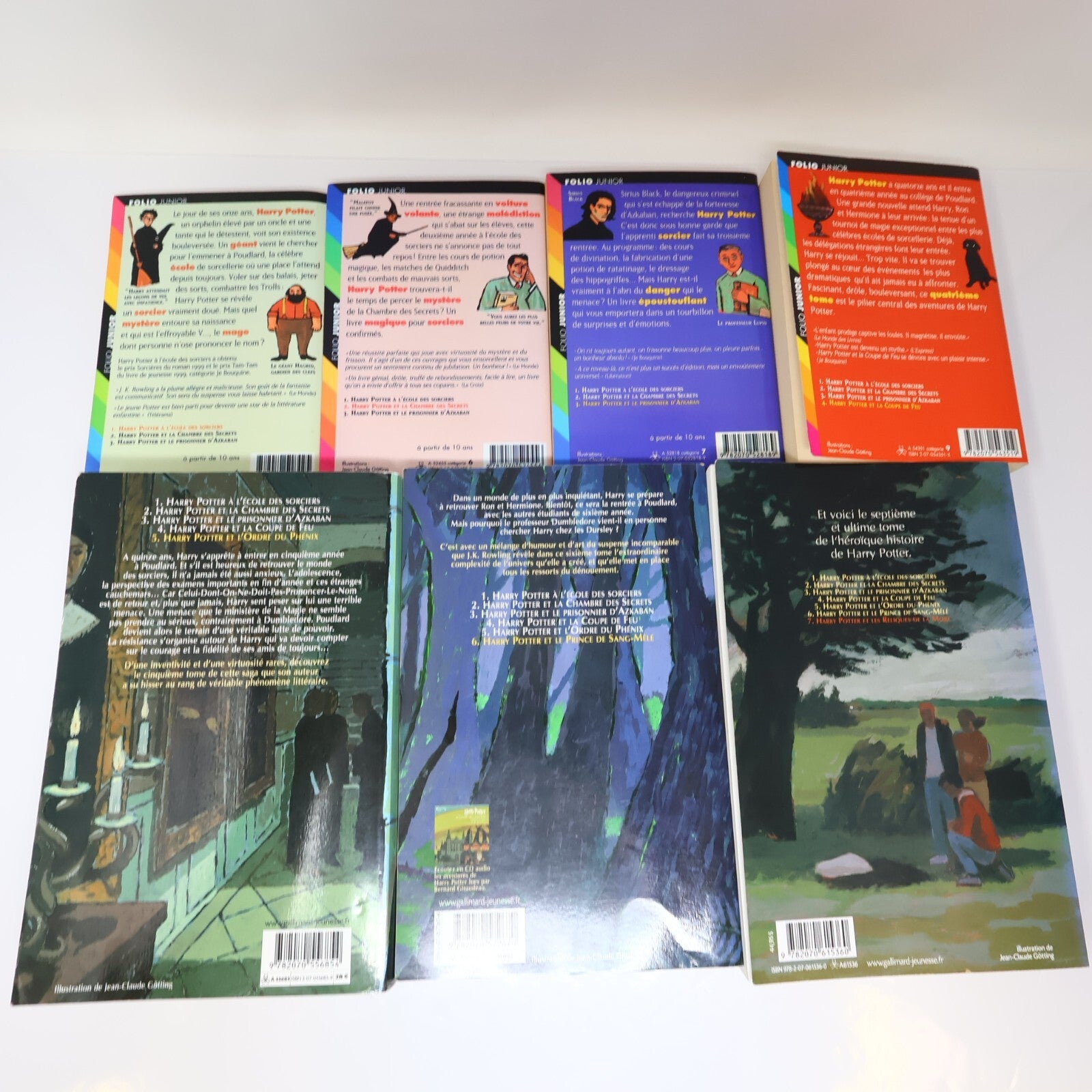 Harry Potter #1-7 Folio Junior Série Complète Lot 7 Livres J.K. Rowling Français