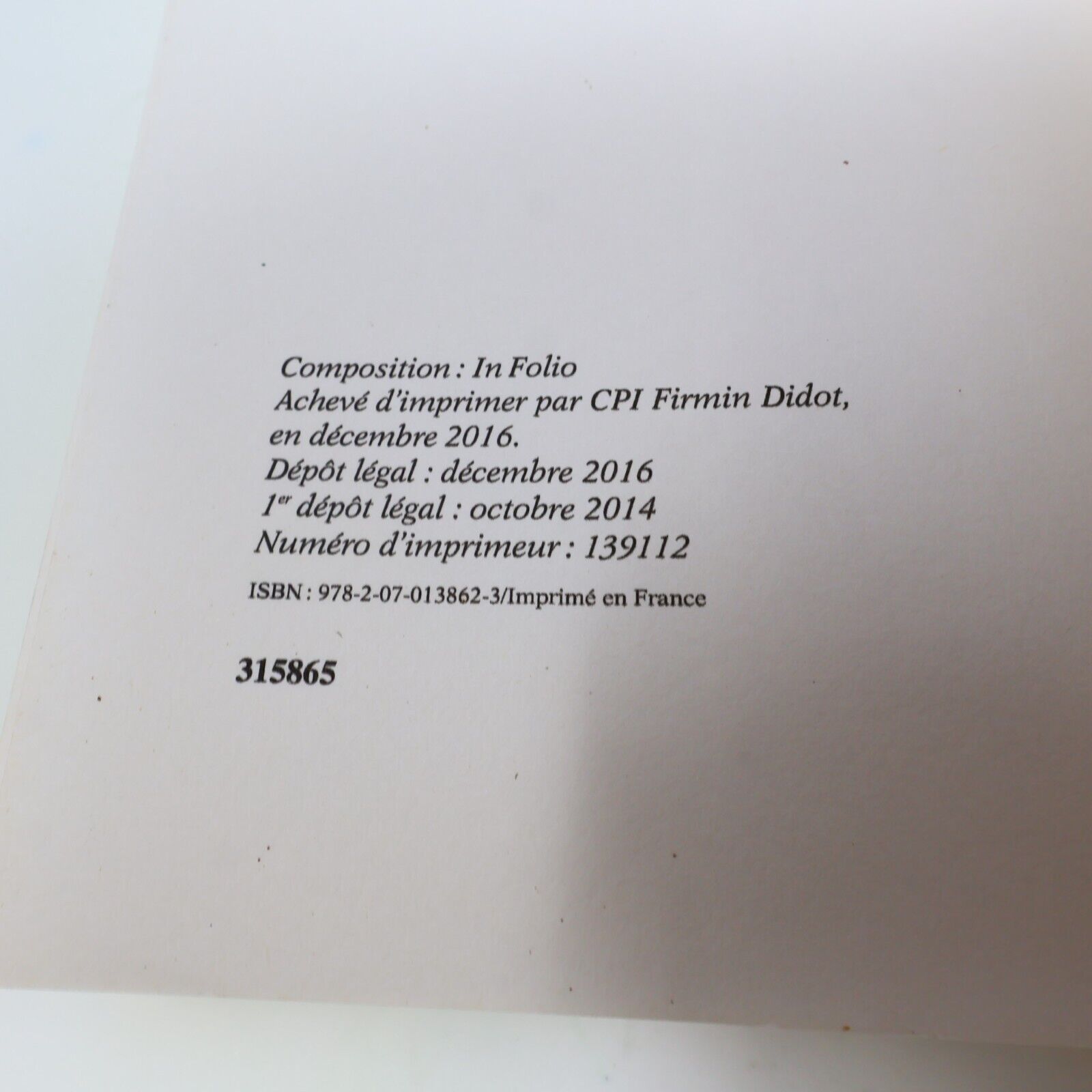 2014 L'Amie Prodigieuse Elena Ferrante Gallimard Français Paperback Italie Livre