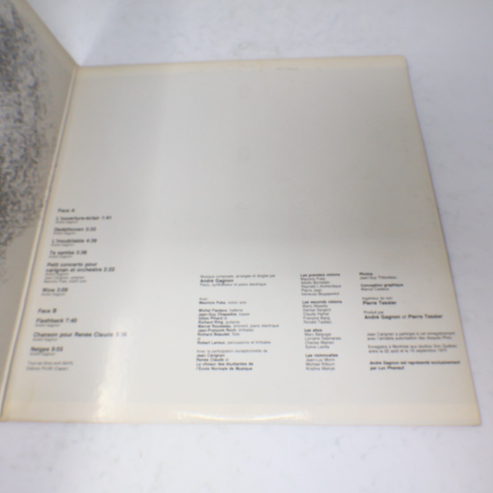 André Gagnon Lot 6 Disques Neiges/Projection/Saint-Laurent/Encore/Saga Record LP