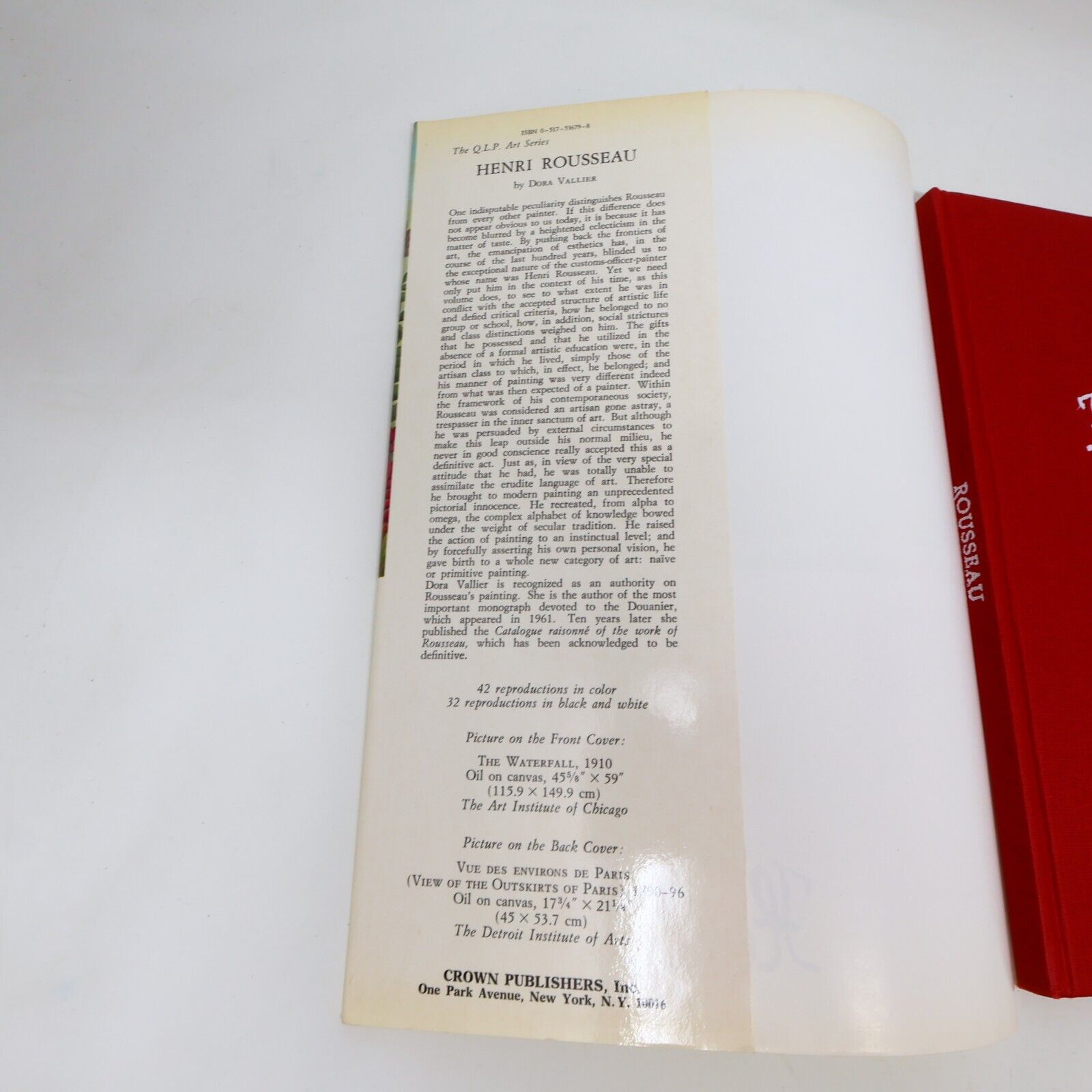 1979 Henri Rousseau The Douanier a File Artist's Monograph by Dora Vallier Book