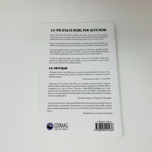 2004 Alys Robi Un Long Cri dans la Nuit Livre Edimag Biographie Chanteuse French