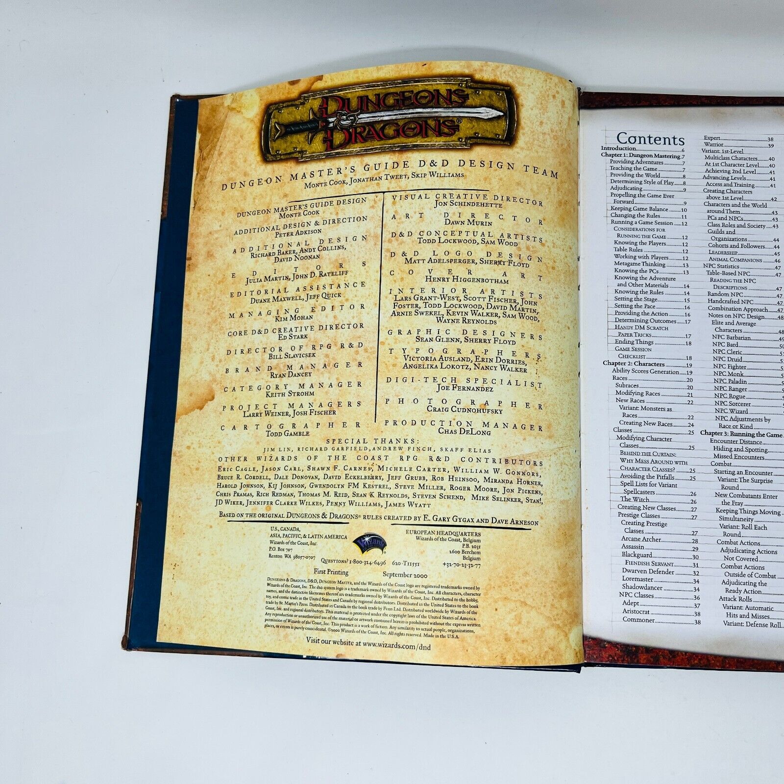 2000 Dungeon Master's Guide Core Rulebook II Dungeons and Dragons D&D TSR11551