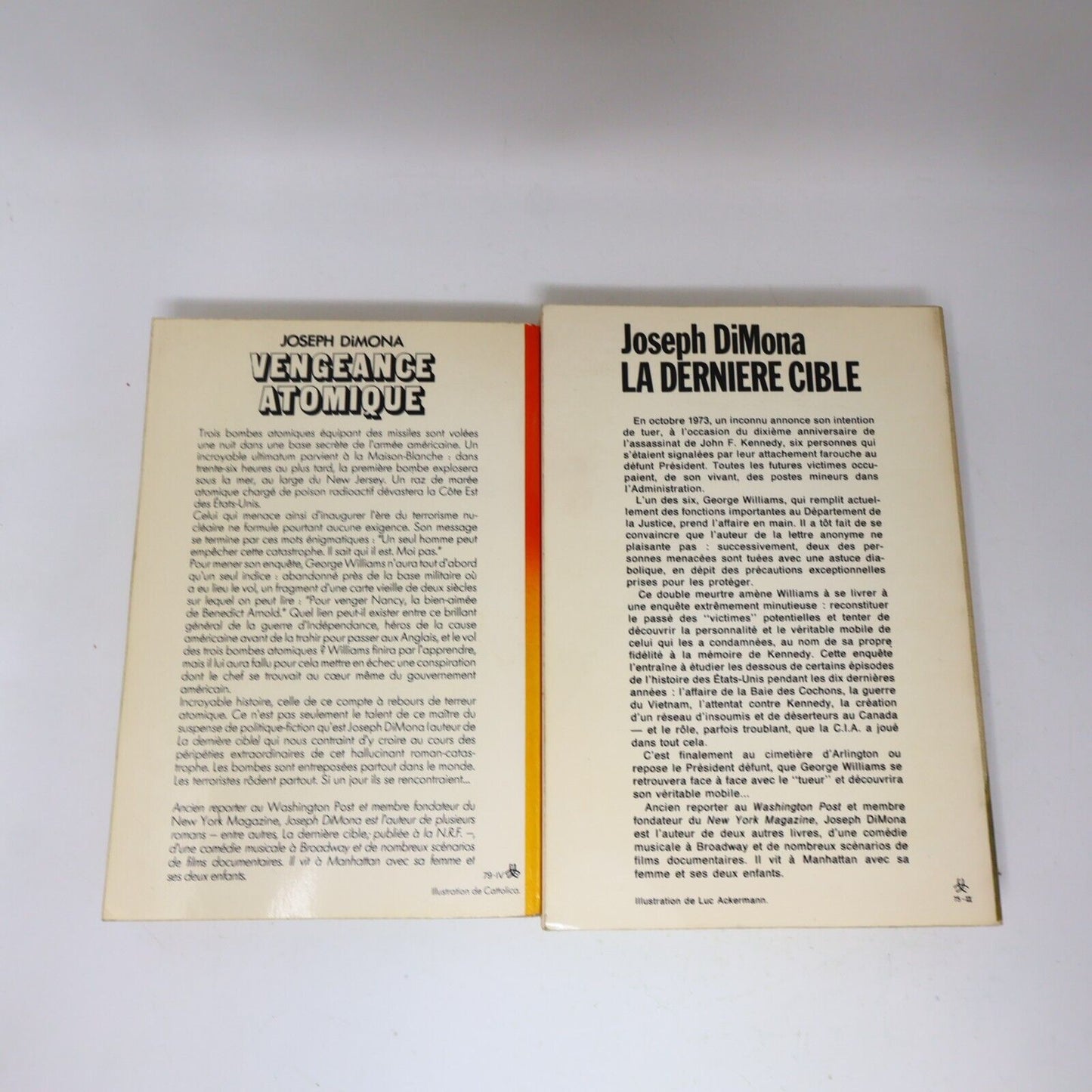 Lot 2 Joseph Dimona nrf La Dernière Cible Vengeance Atomique Livres Français 70s