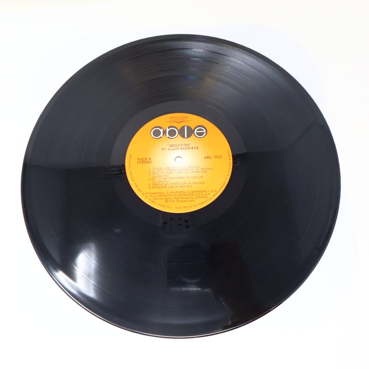 Alain Barriere Lot 10 Disques LP Record Sérénade et Tragédie/Amoco/Seduction