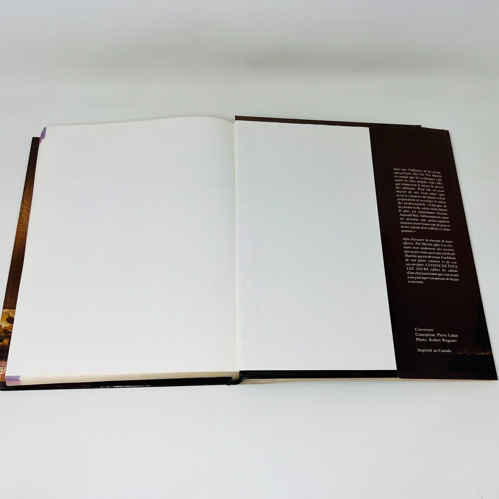 1989 Chef Pol Martin Cuisine de Tous les Jours Livre de Recettes Français Brimar