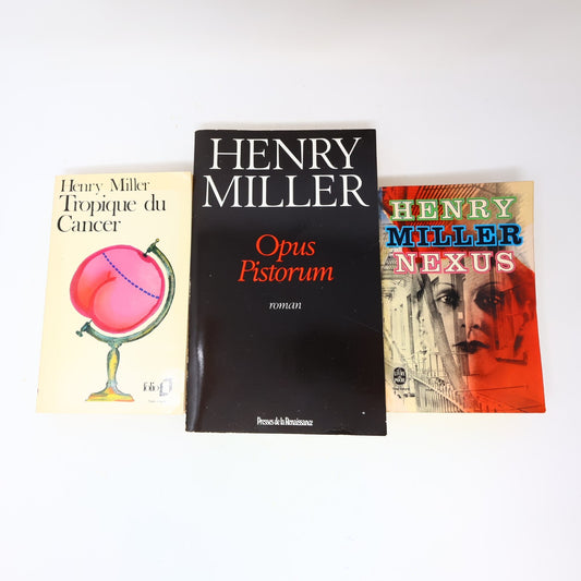 Henry Miller Lot 3 Livres Opus Pistorum/Nexus/Tropique du Cancer Français French