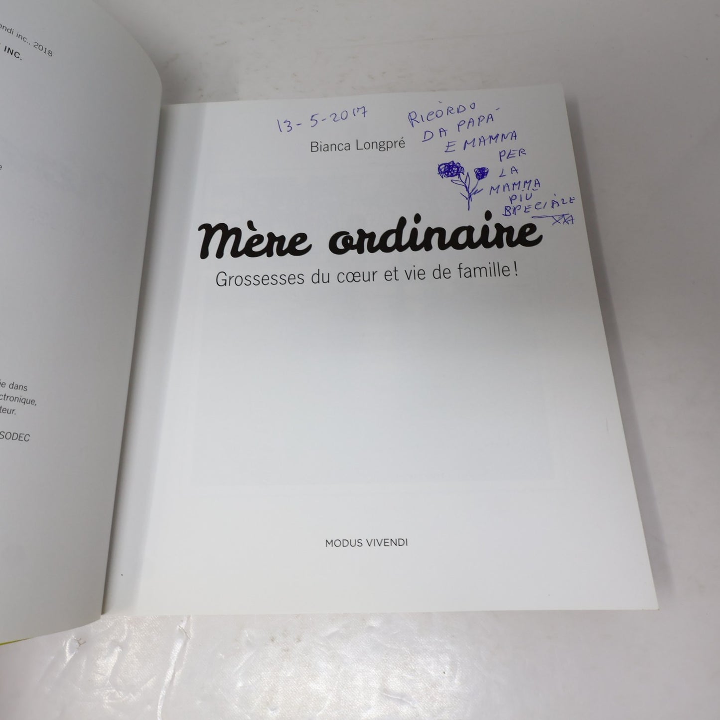 Mère Ordinaire Grossesses du Coeur et Vie de Famille! Bianca Longpré 2018 PB