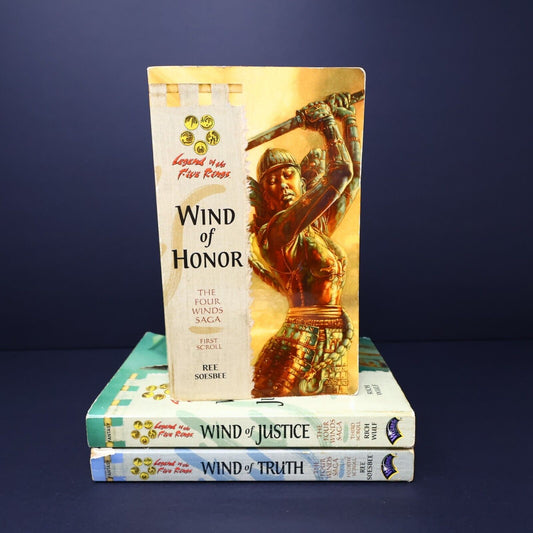 Lot 3 Books The Four Winds Saga #1 3-4 Soesbee/Wulf Legend of the Five Rings WOC
