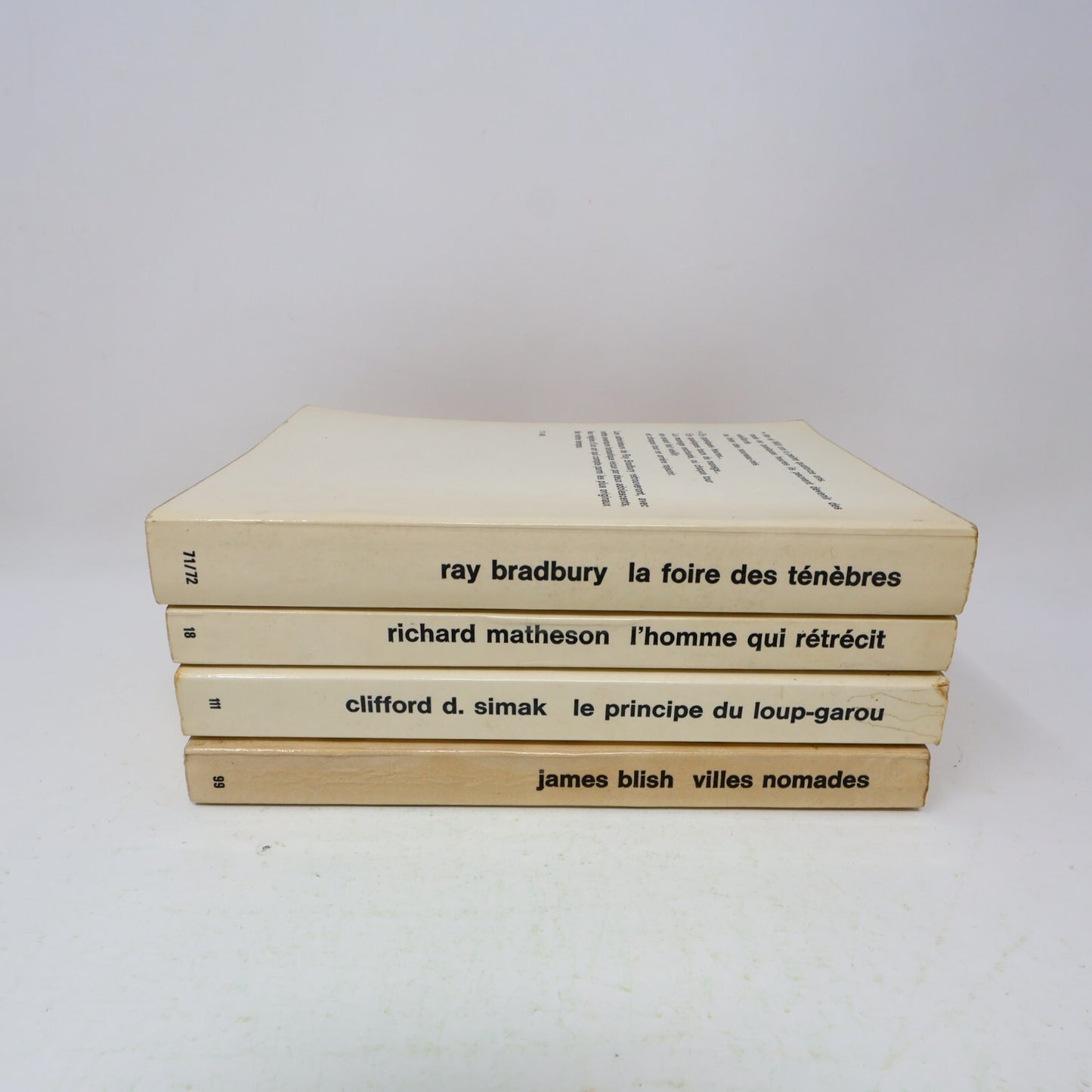 Présence du Futur Lot 4 Livres Bradbury/Matheson/Simak Foire des Ténèbres French