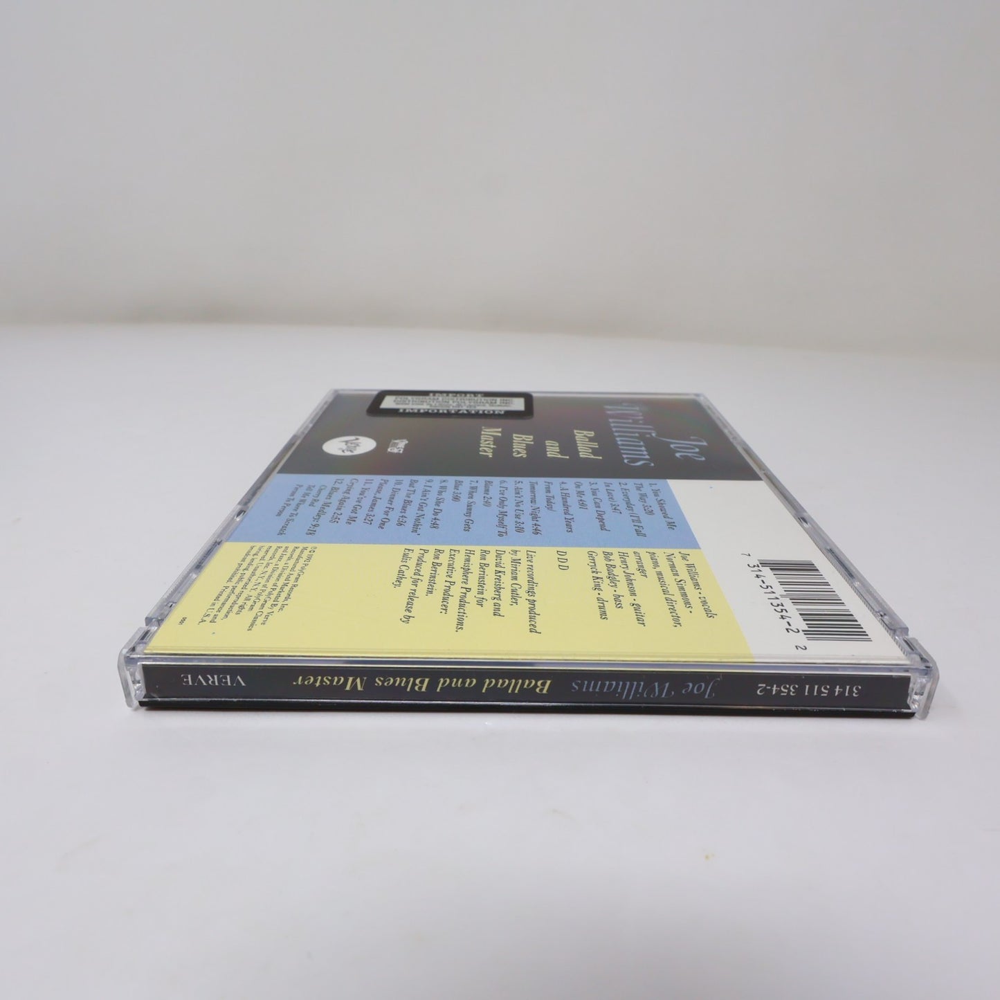 Ballad and Blues Master CD Joe Williams Verve 1992 314 511 354-2 90s