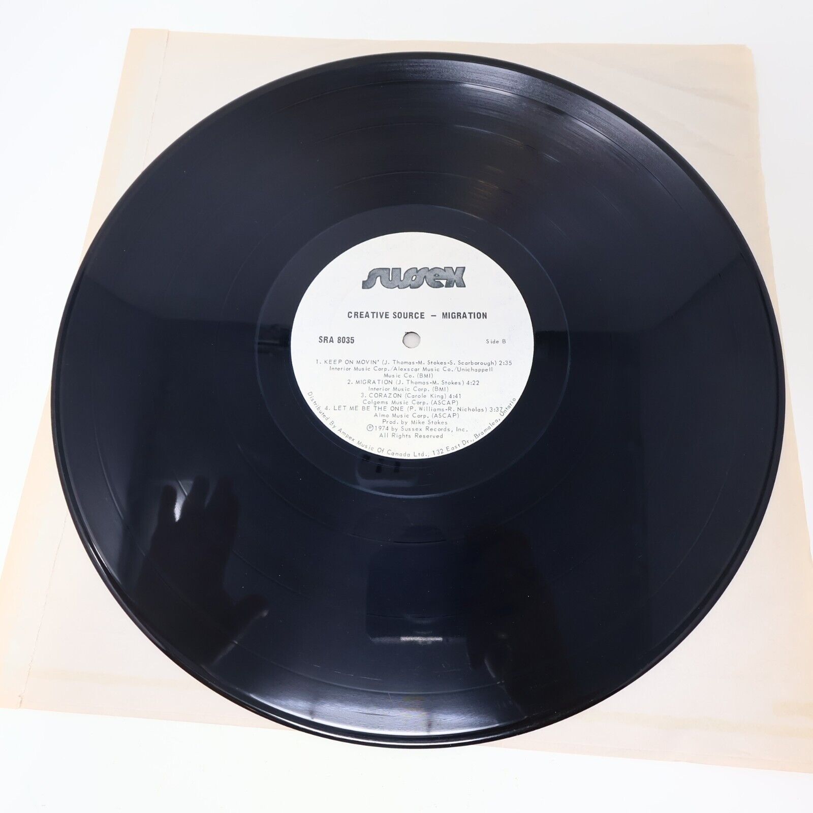 Creative Source Migration LP Record 1974 SRA-8035 Sussex Canada Soul Funk