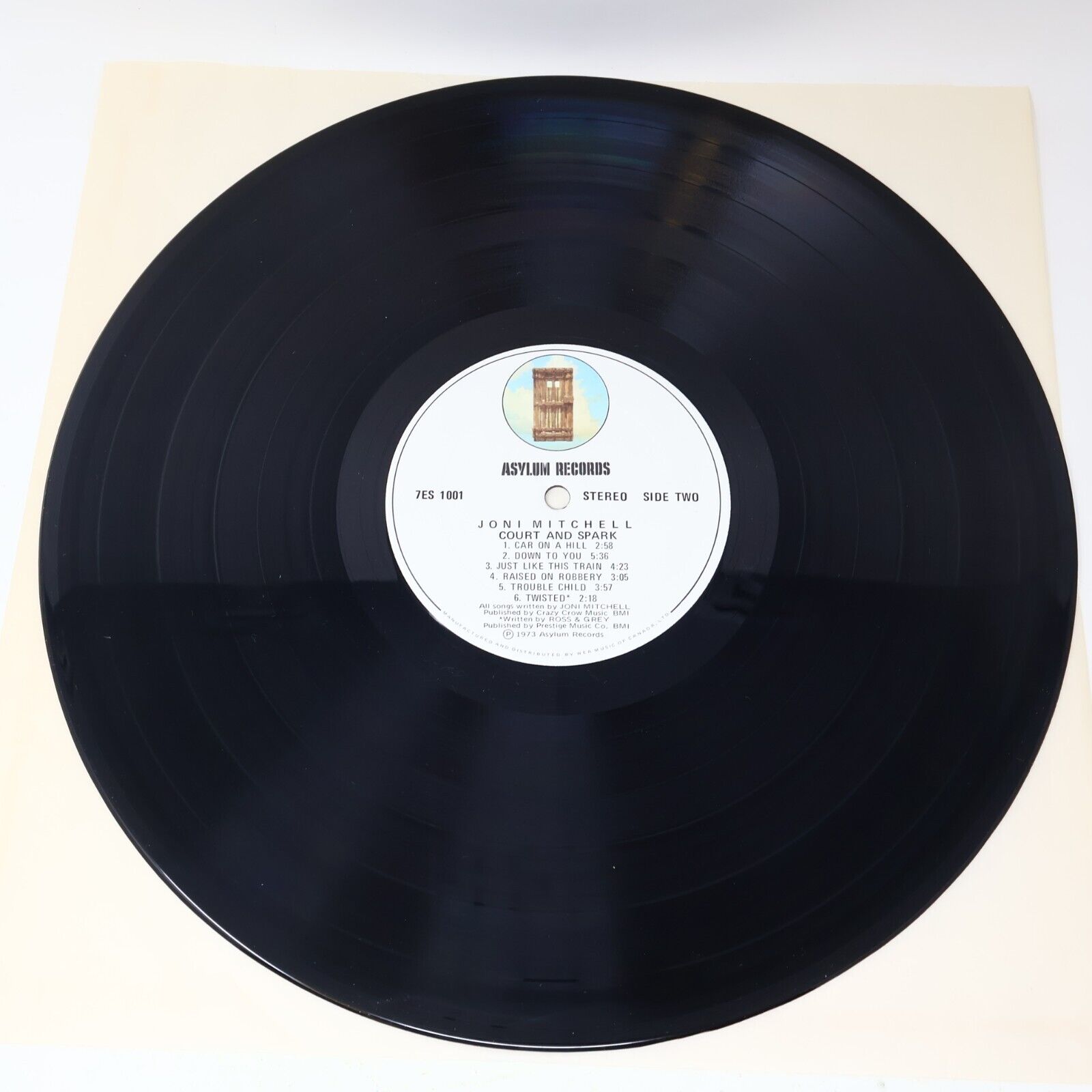 Joni Mitchell Court And Spark LP Record Vinyl 7E-1001 Canada 1974 Help Me VG+