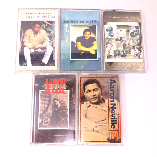 Aaron Neville 5 Cassettes Lot Tattooed Heart/To Make Me Who I Am/Warm Your Heart