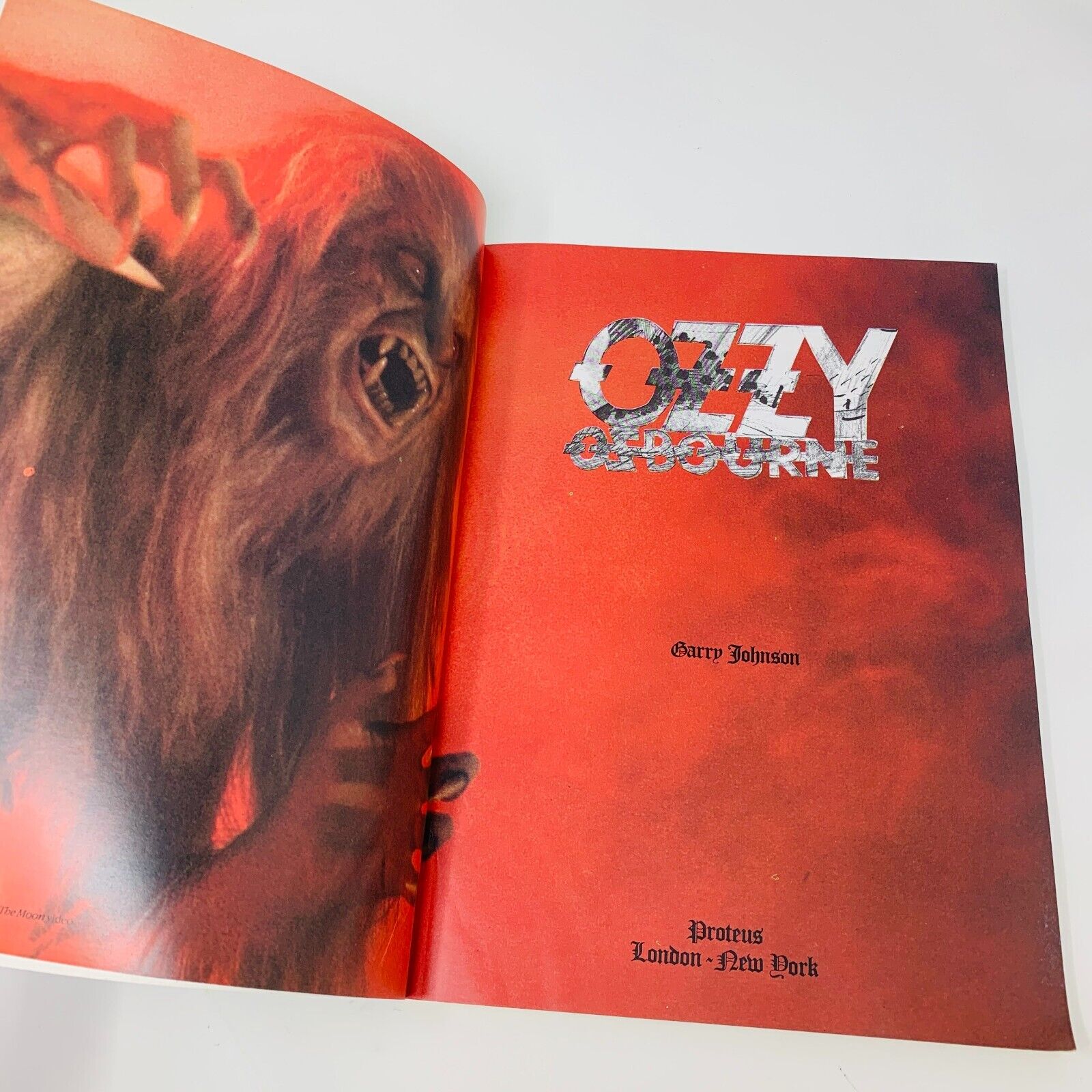 1985 Ozzy Osbourne Proteus Biography Book Photos Rock Music Garry Johnson PB