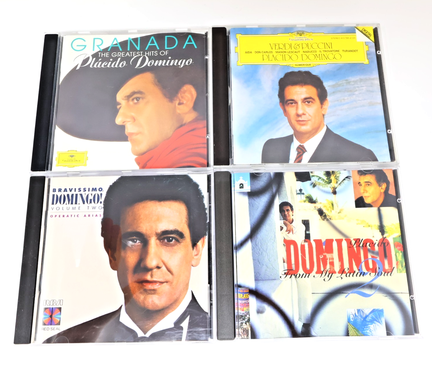 Placido Domingo 4 CD Lot Granada Greatest Hits/Verdi & Puccini/My Latin Soul 2