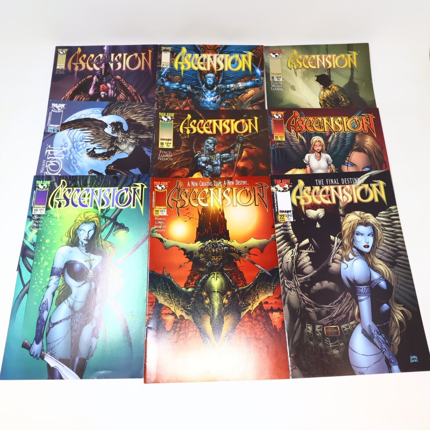 Lot 9 Comics Ascension #6-8 10-11 16 19-20 22 David Finch/Victor Llamas 90s