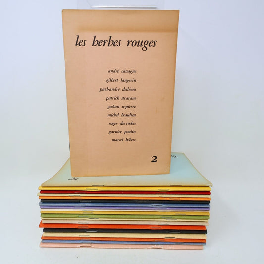 Les Herbes Rouges #2-20, 147 Poésie Québec Fée des Étoiles Lot 20 Livres 70s PB