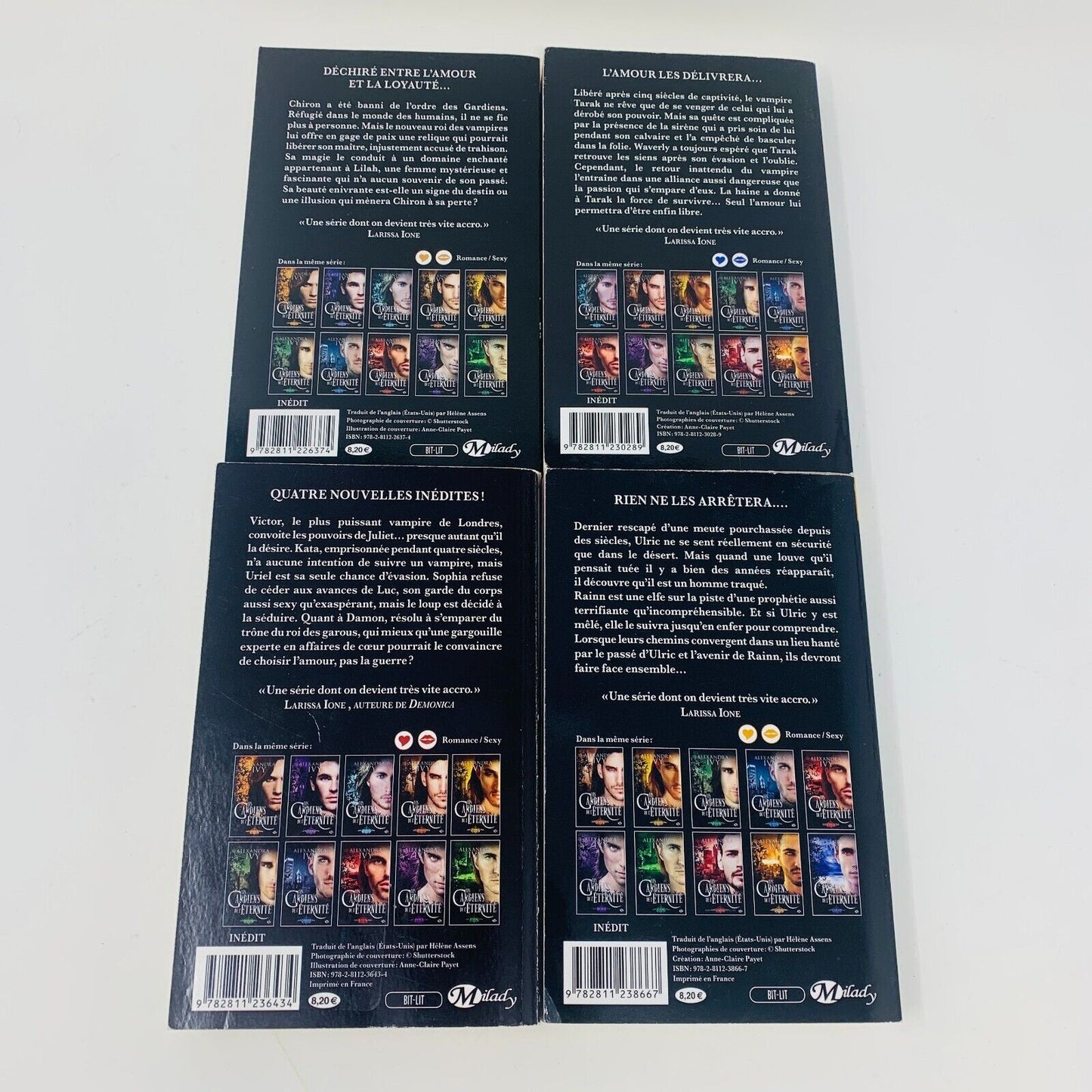 16x Les Gardiens de l'Éternité de Alexandra Ivy Milady Lot Livres Dante Français