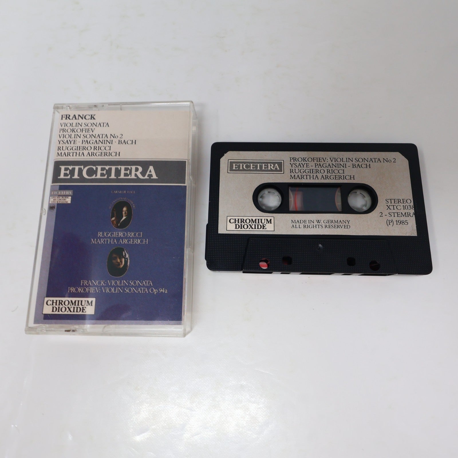 César Franck 2 Cassette Lot Symphony In D Minor/Violin Sonata Maazel/Prokofiev