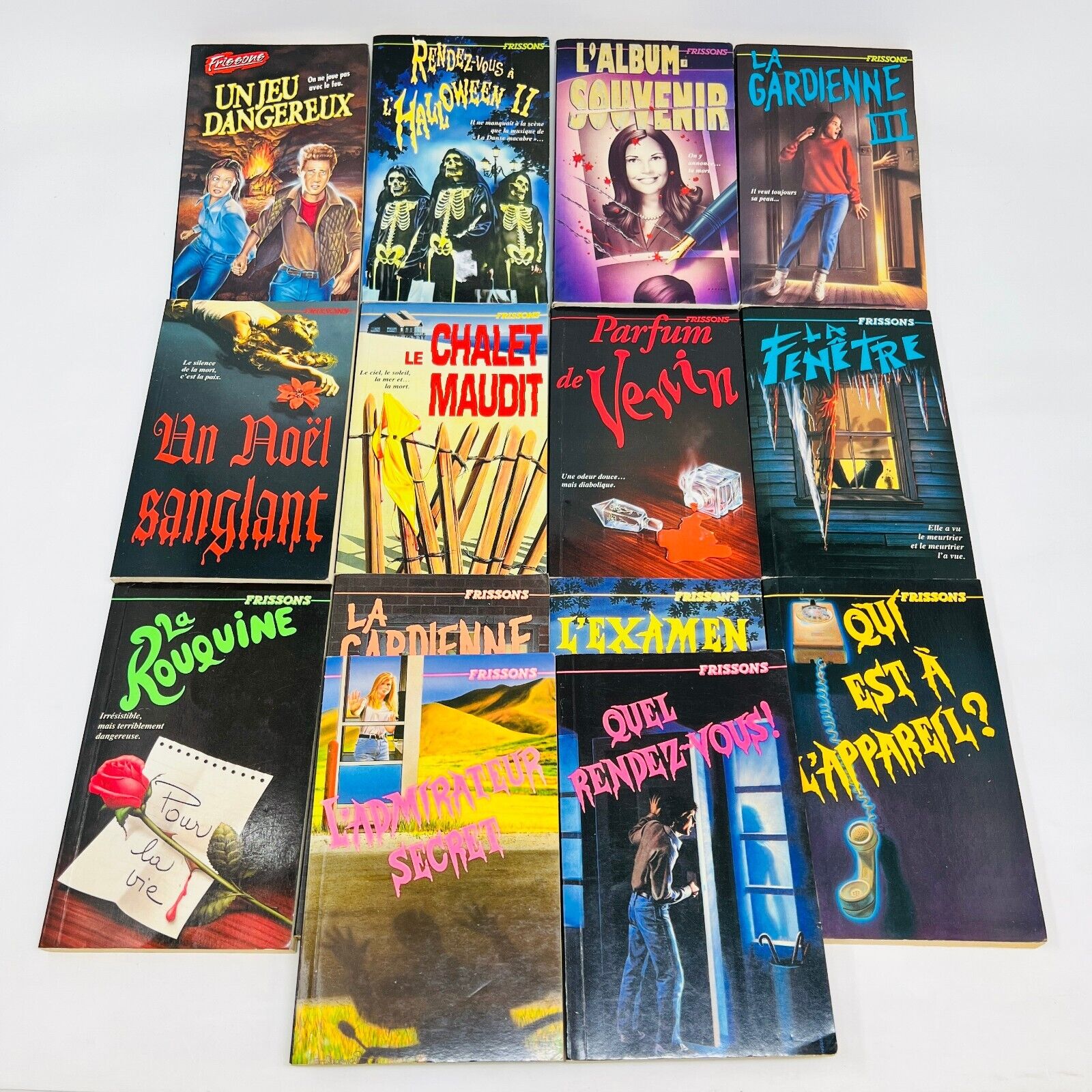 14x Frissons EH Lot Livres Quel Rendez-Vous!/Un Jeu Dangereux/La Rouquine Stine