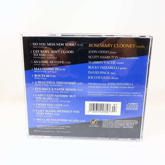 Rosemary Clooney Do You Miss New York? CD 1993 Jazz Concord CCD-4537 1990s