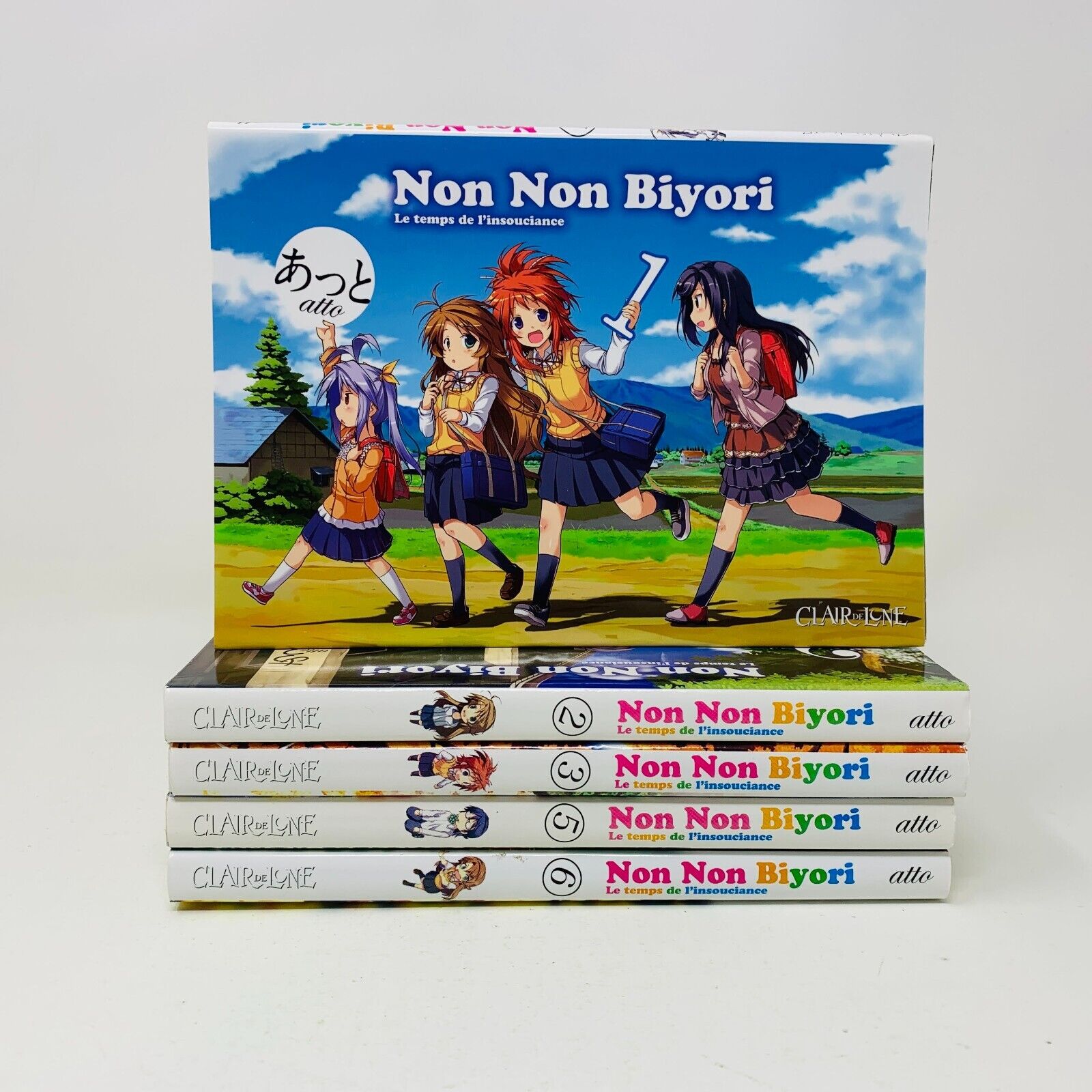 5x Non Non Biyori #1-2-3 5-6 Clair de Lune Mangas French Français Atto Lot Set