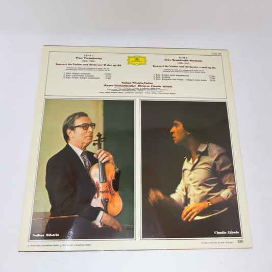 Mendelssohn Tschaikowsky Violin Concertos Nathan Milstein Abbado 2530 359 Record