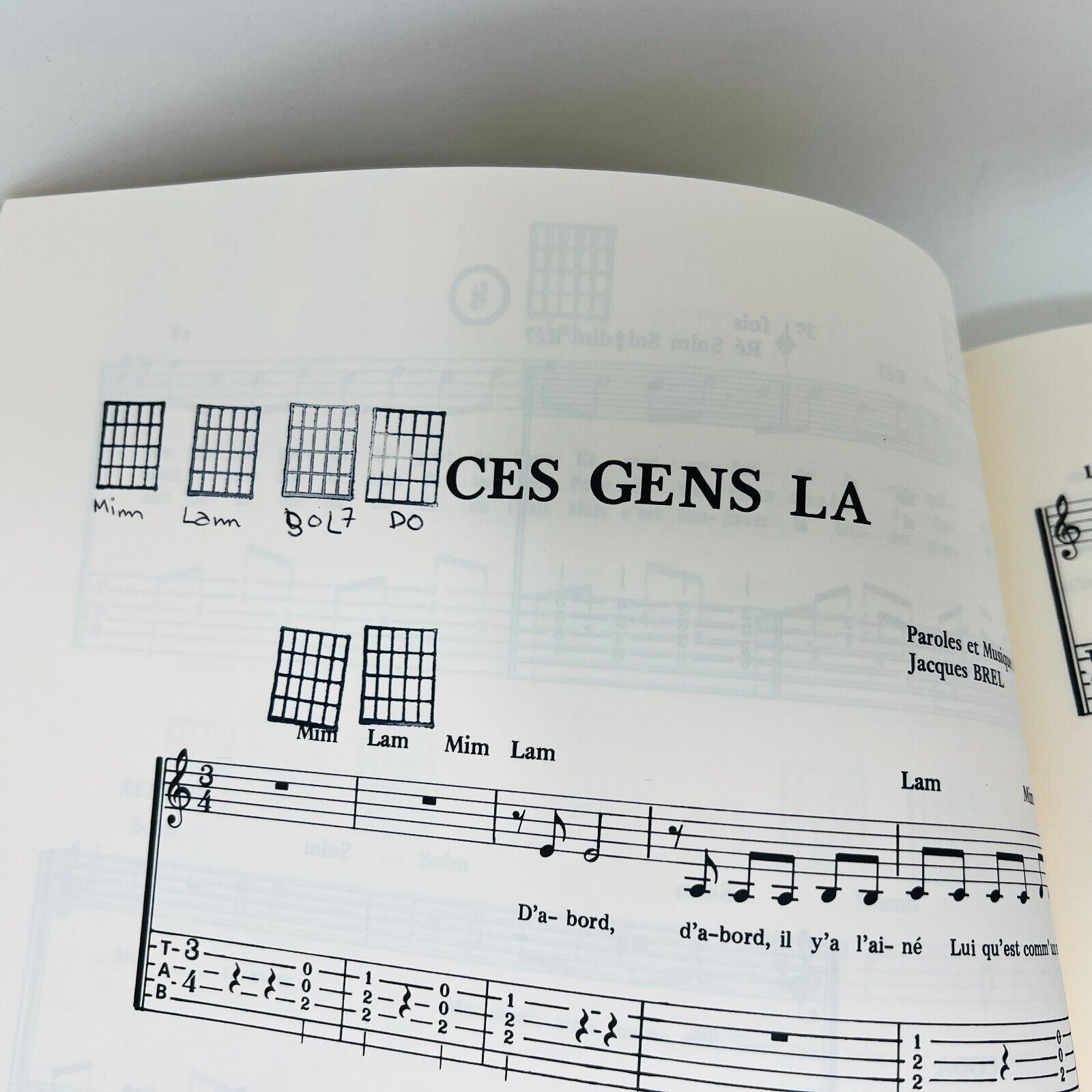 1985 Brel Partitions/Songbook Éditions Paul Beusher-Arpège PB French/Français