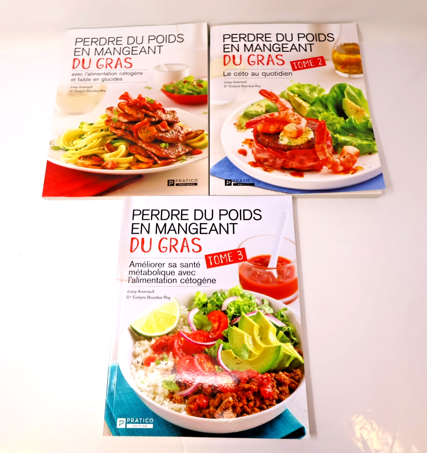 Perdre du Poids en Mangeant du Gras #1-3 Lot 3 Livres Cétogène Recettes Cuisine