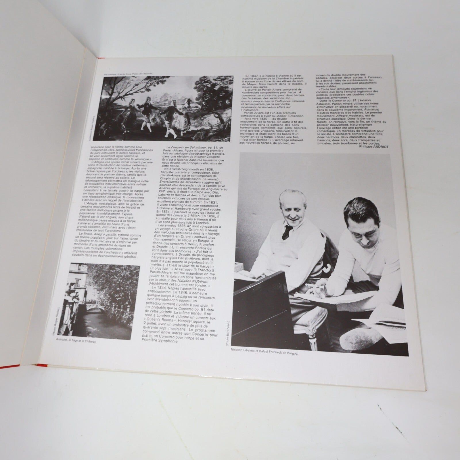 Nicanor Zabaleta Concerto De Aranjuez Rodrigo Parish-Alvars Record C 069-02514