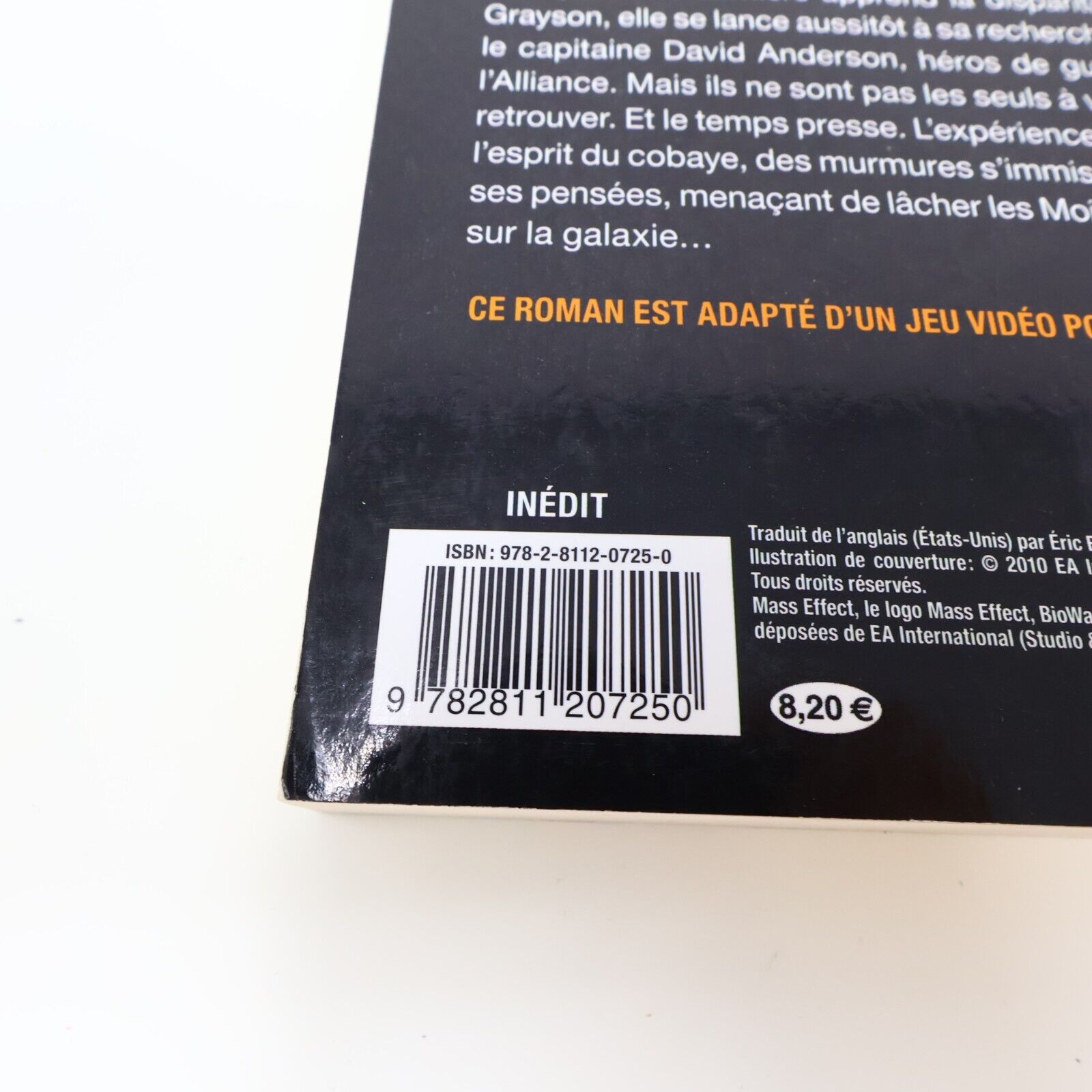 Lot 3 Livres Mass Effect #1-3 Drew Karpyshyn Milady Science-Fiction Français PB
